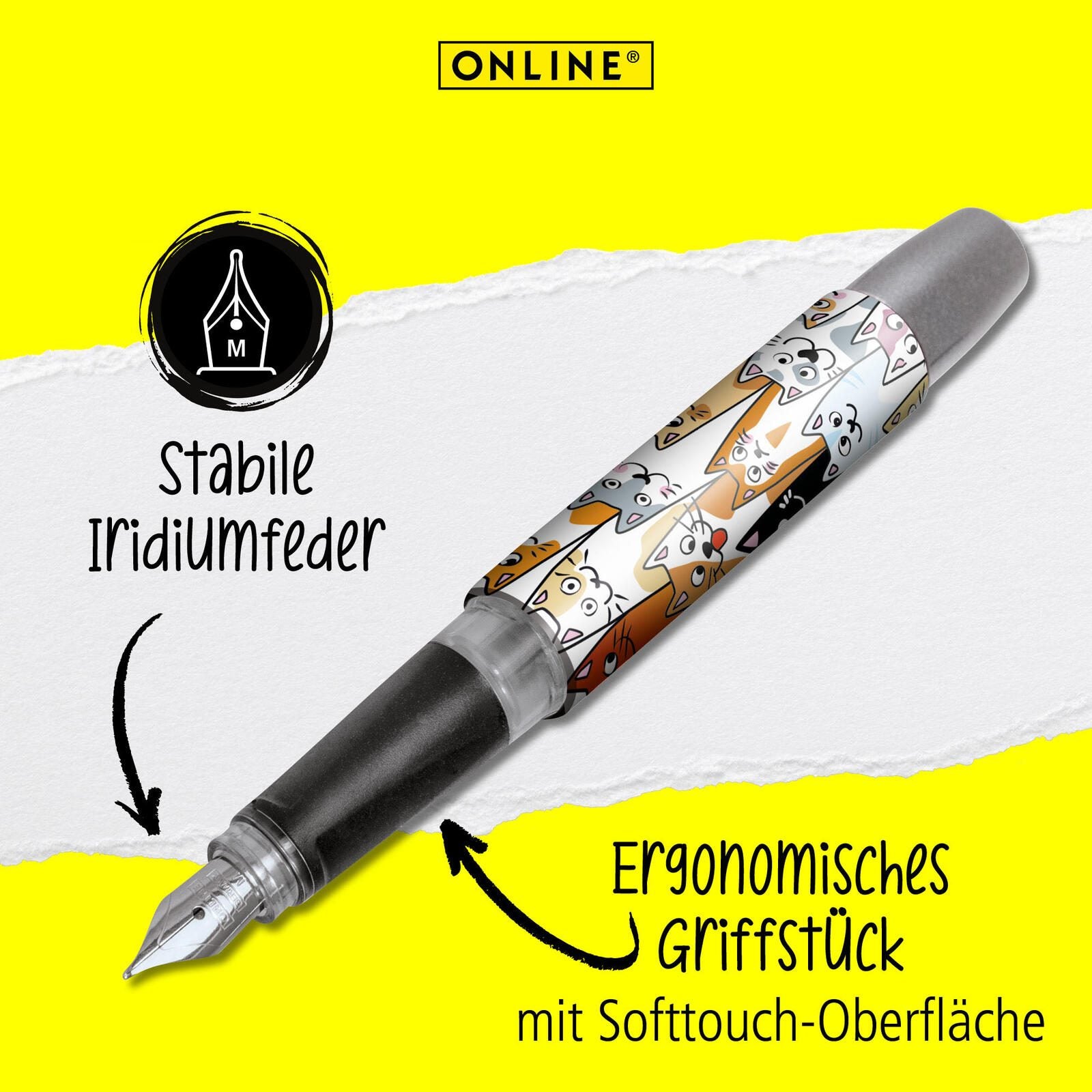 ONLINE® Patronenfüller Campus Fluffy Cats mehrfarbig
