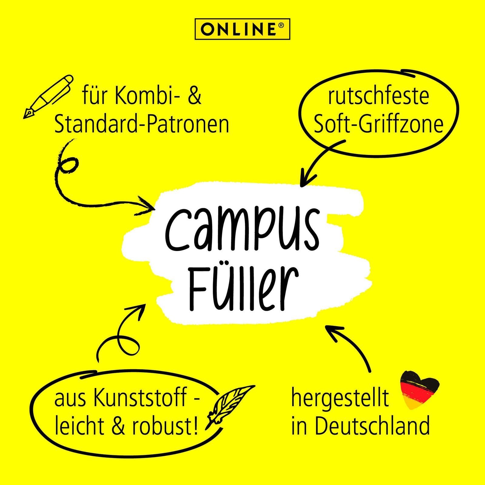 ONLINE® Patronenfüller Campus Fluffy Cats mehrfarbig