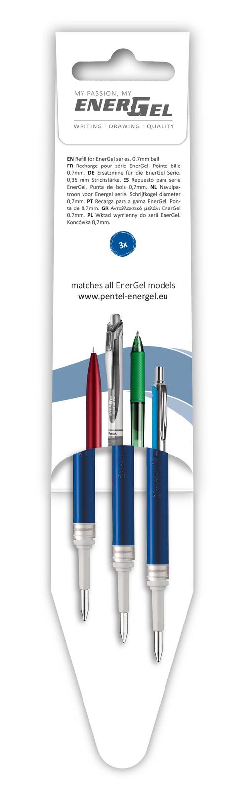 Pentel EnerGel Gelschreiberminen 0.35 mm Blau