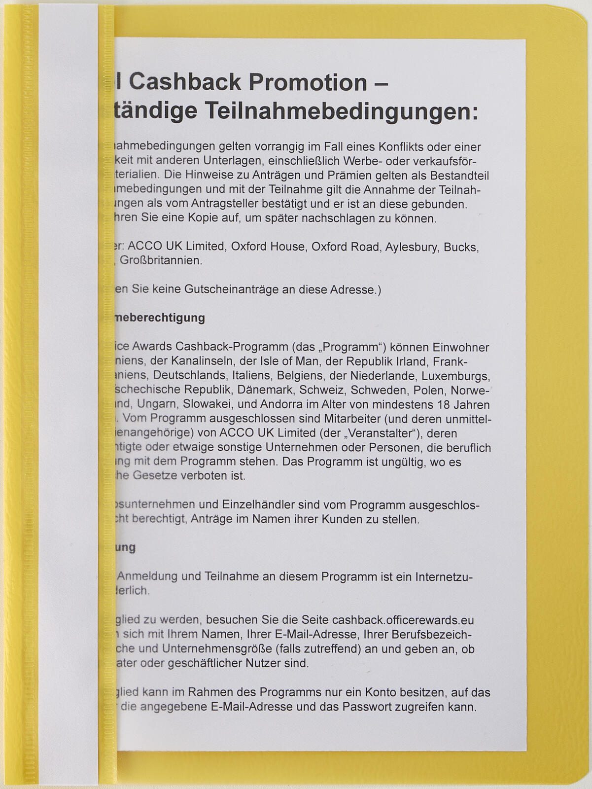 Schnellhefter A5 Polypropylen (PP) gelb