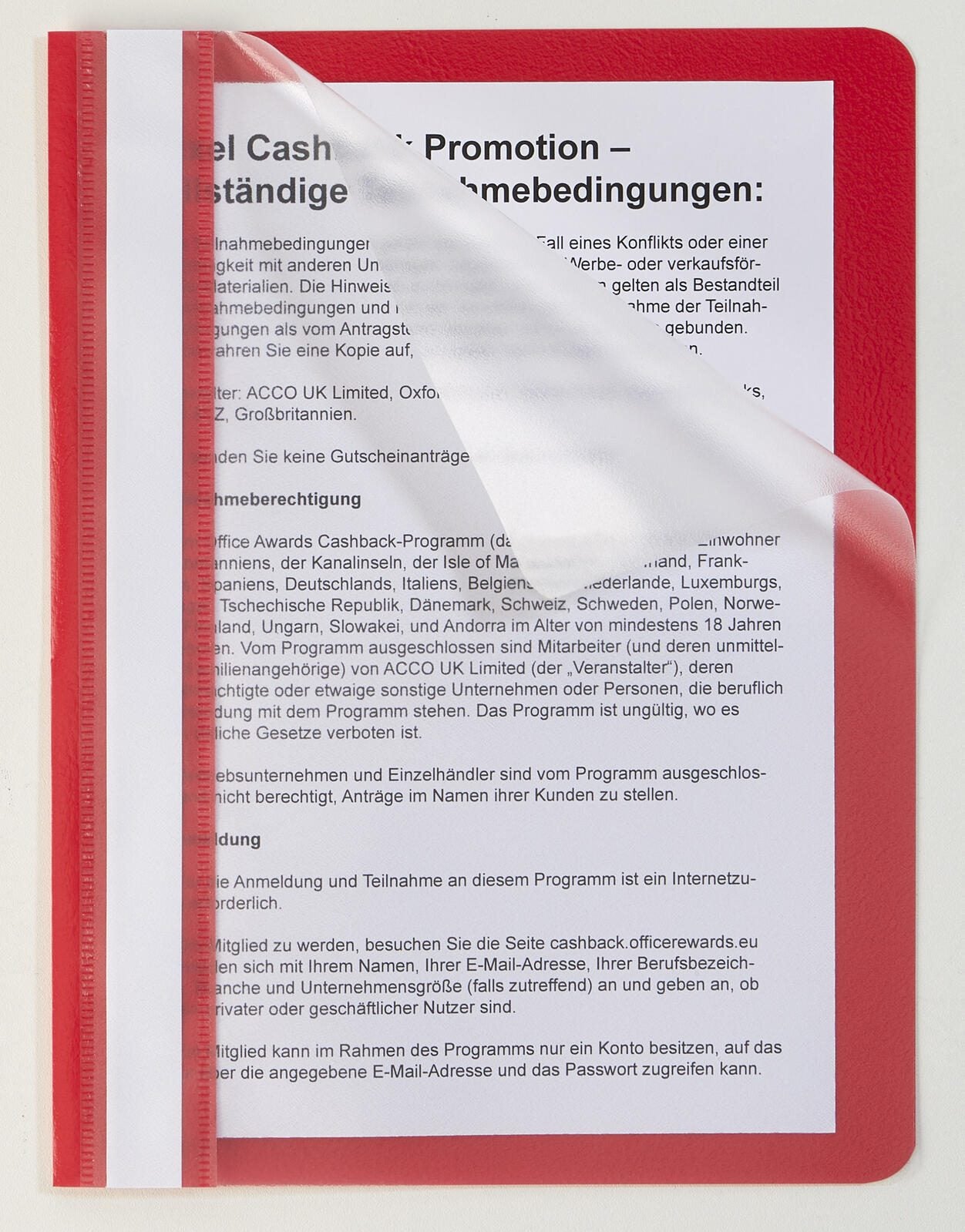 Schnellhefter A5 Polypropylen (PP) rot