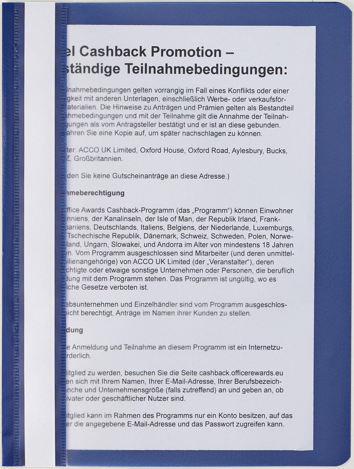 Schnellhefter A5 Polypropylen (PP) blau