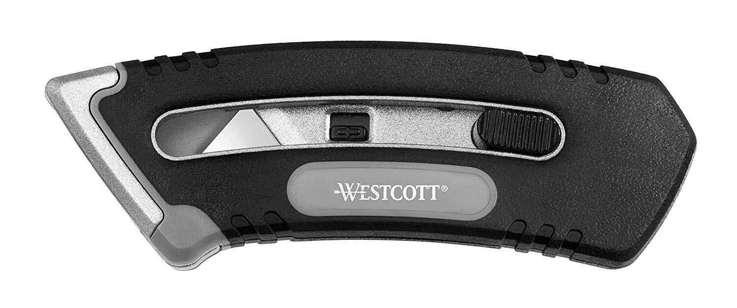 WESTCOTT Collapsible Utility Knife Cuttermesser 18 mm schwarz, silber