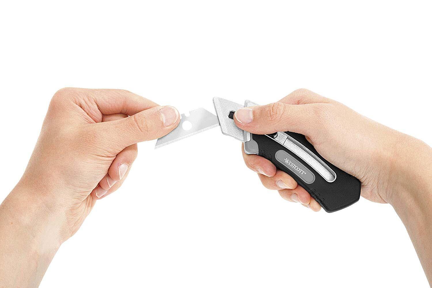 WESTCOTT Collapsible Utility Knife Cuttermesser 18 mm schwarz, silber