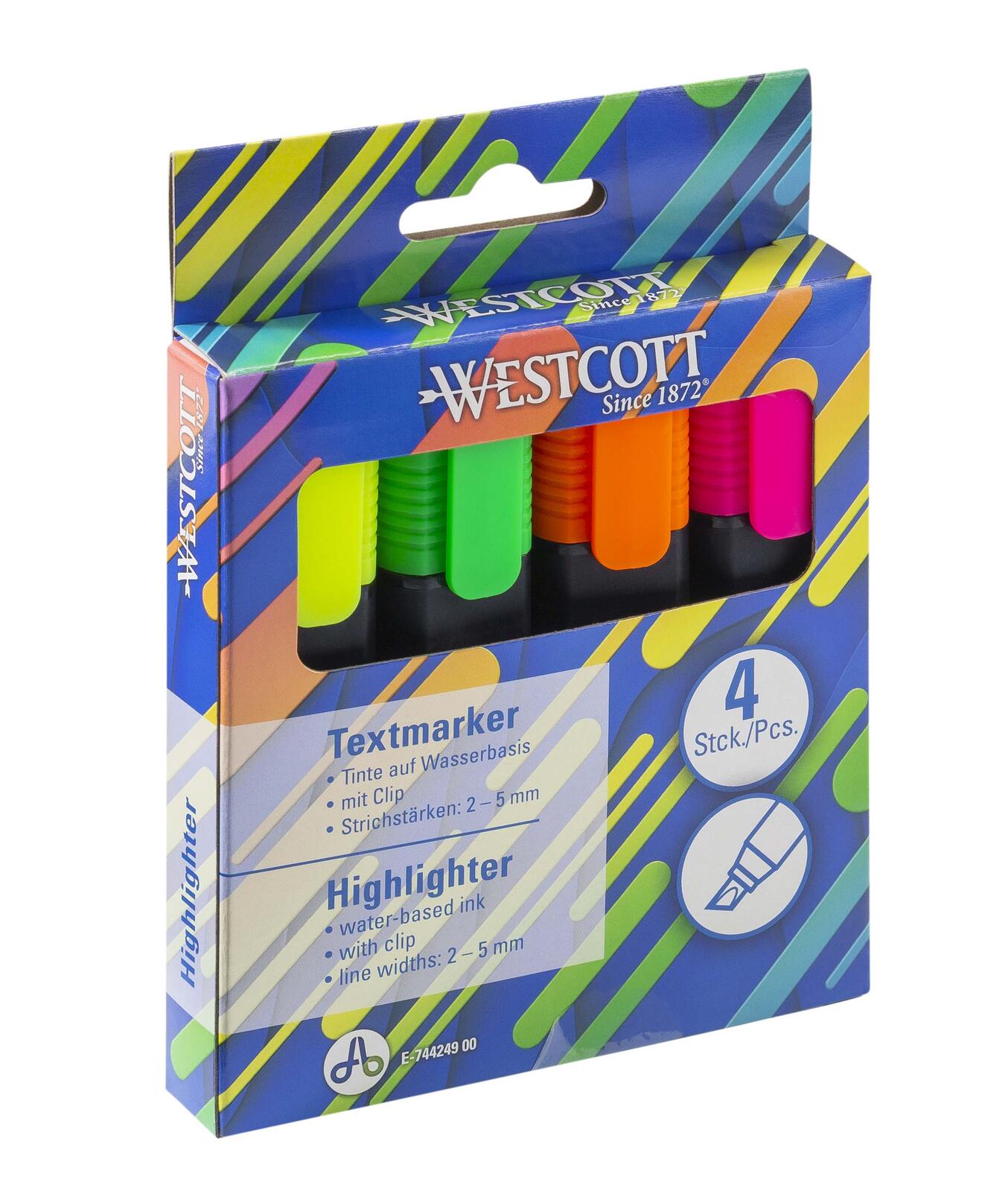 WESTCOTT Textmarker Mehrfarbig