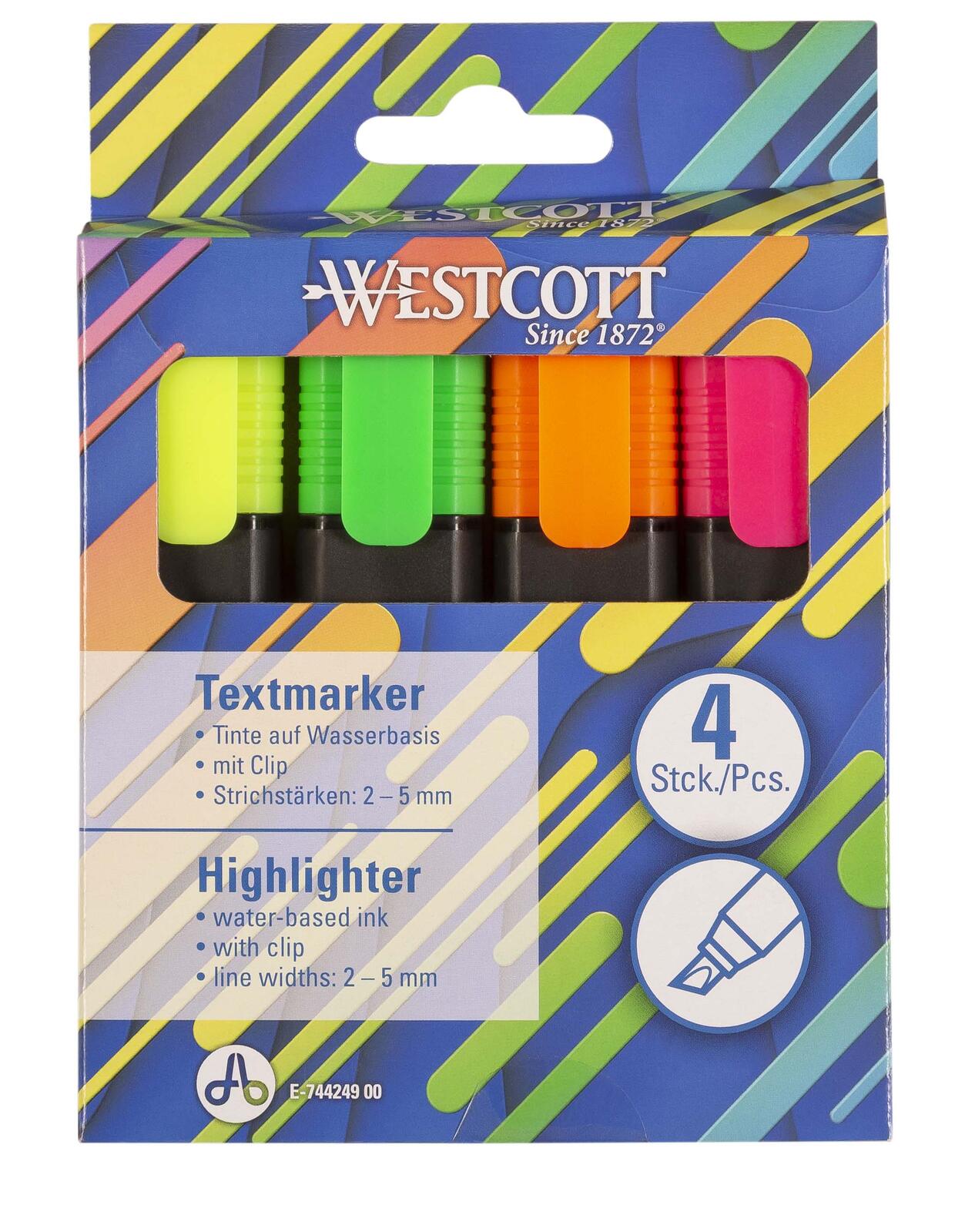 WESTCOTT Textmarker Mehrfarbig