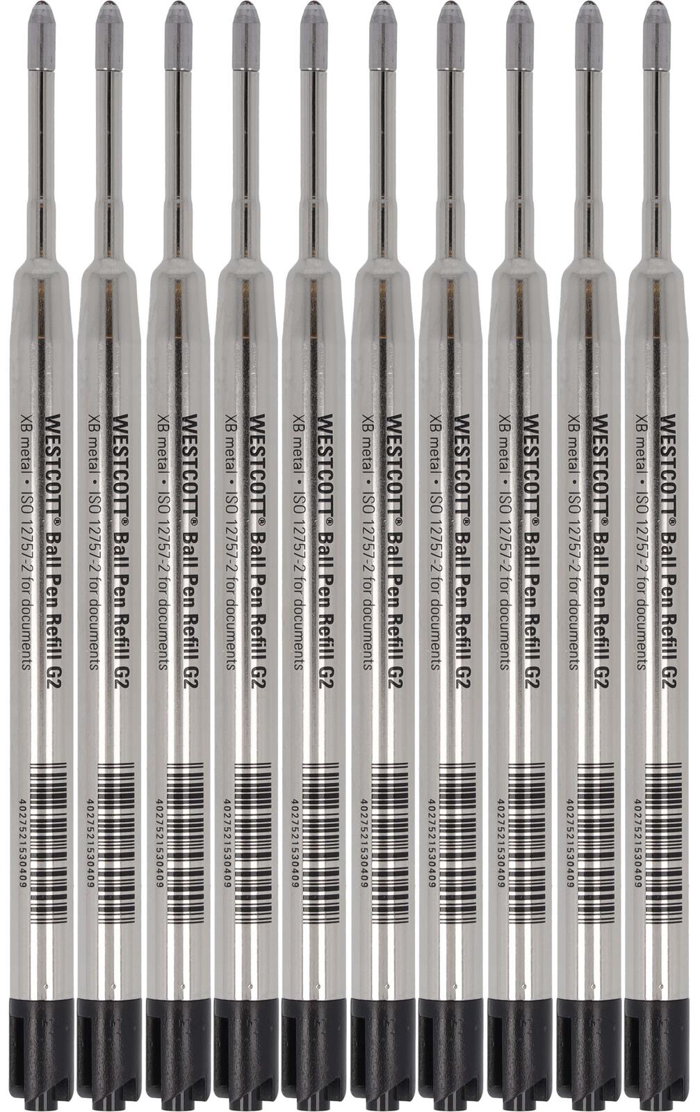 WESTCOTT Kugelschreiberminen 10 St. 0.7 mm Schwarz