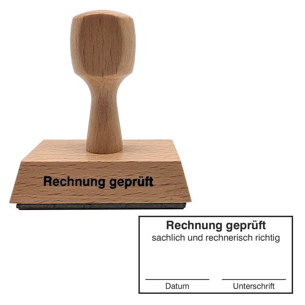 Textstempel 'Rechnung geprüft'