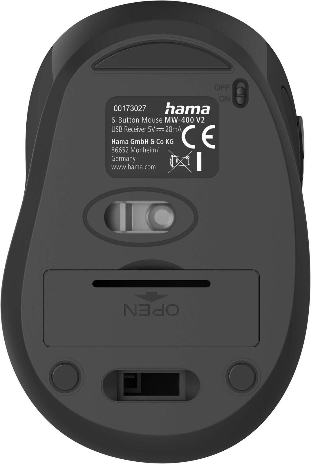 Hama MW-400 V2 Maus kabellos grün