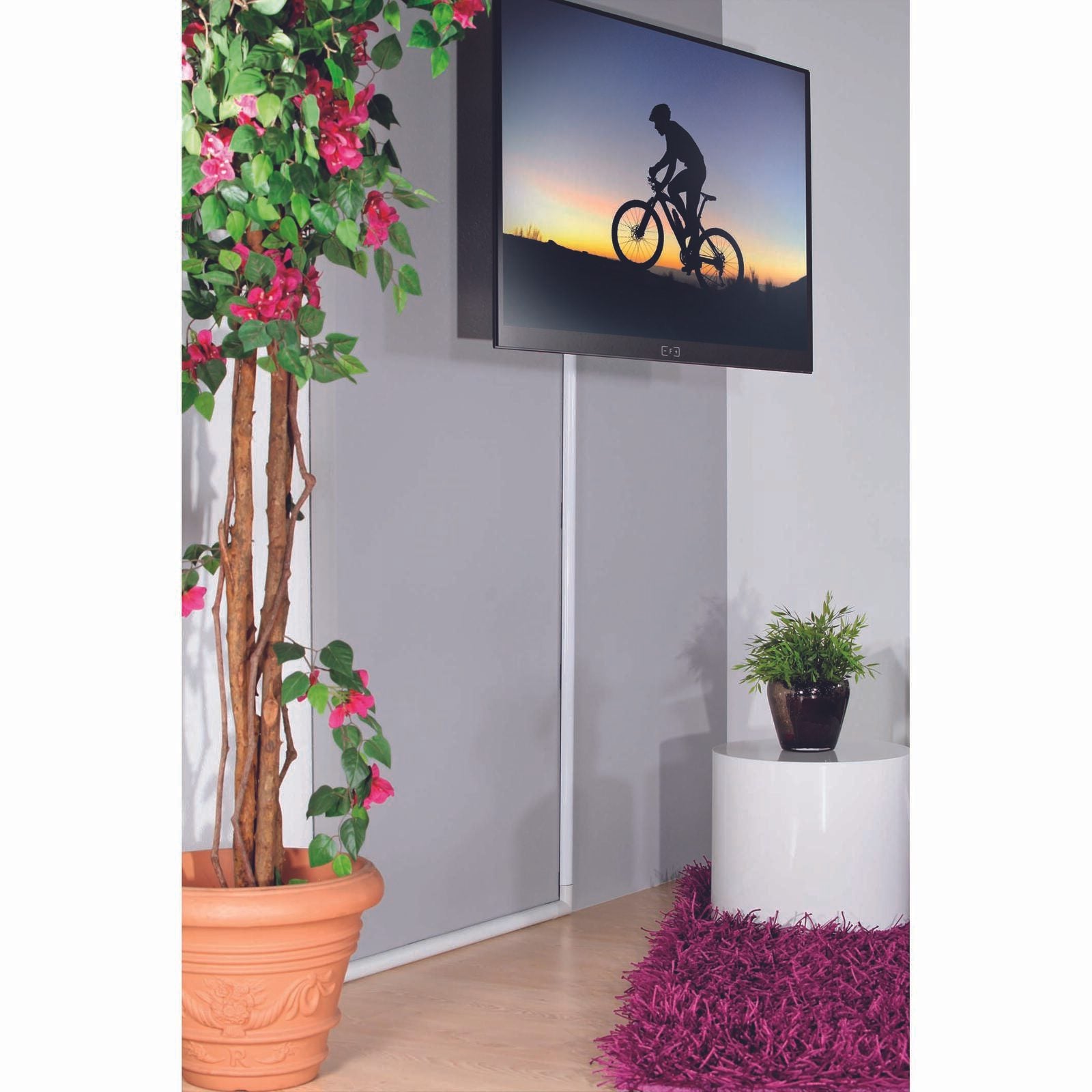 Hama halbrund Alu Kabelkanal 110 cm weiß