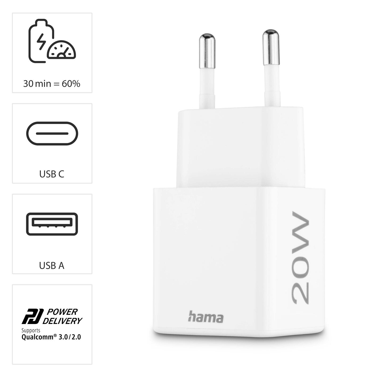 Hama Ladeadapter 20W