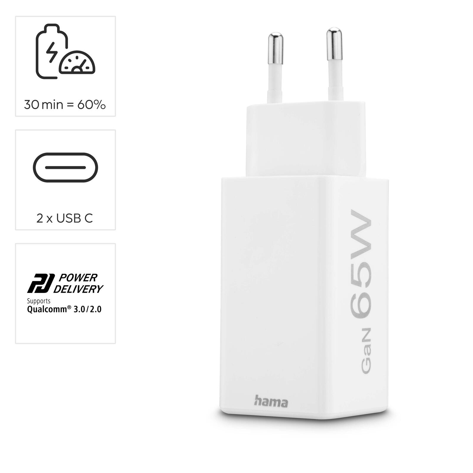 Hama GaN-Ladeadapter 65W