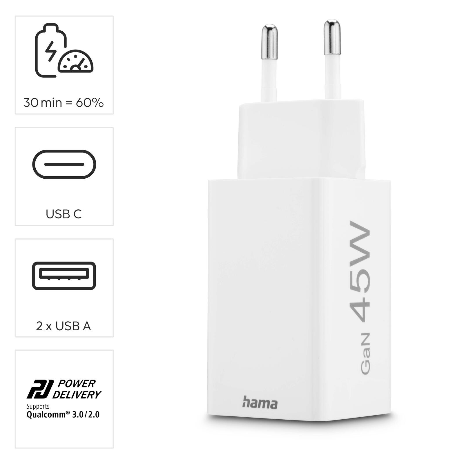 Hama GaN-Ladeadapter 45W