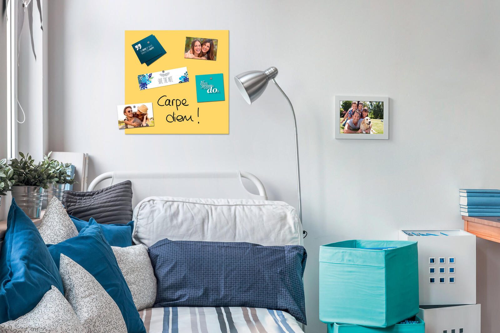 Be!Board® Glas-Magnettafel 45,0 x 45,0 cm sonnengelb