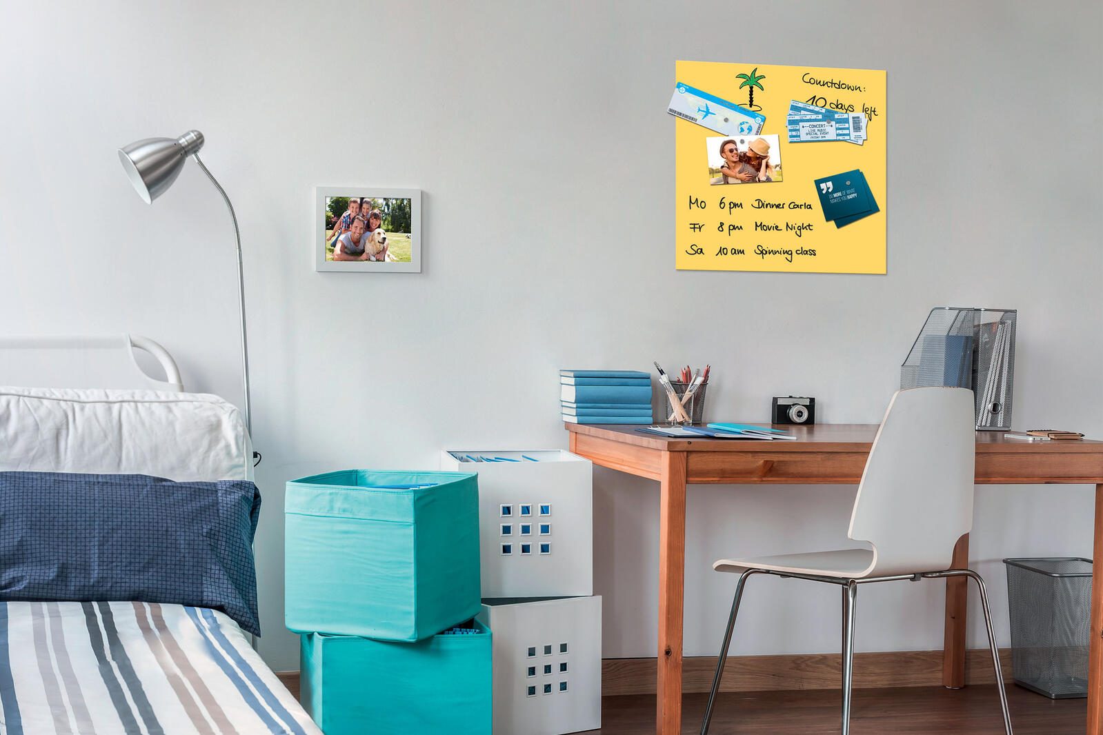 Be!Board® Glas-Magnettafel 45,0 x 45,0 cm sonnengelb