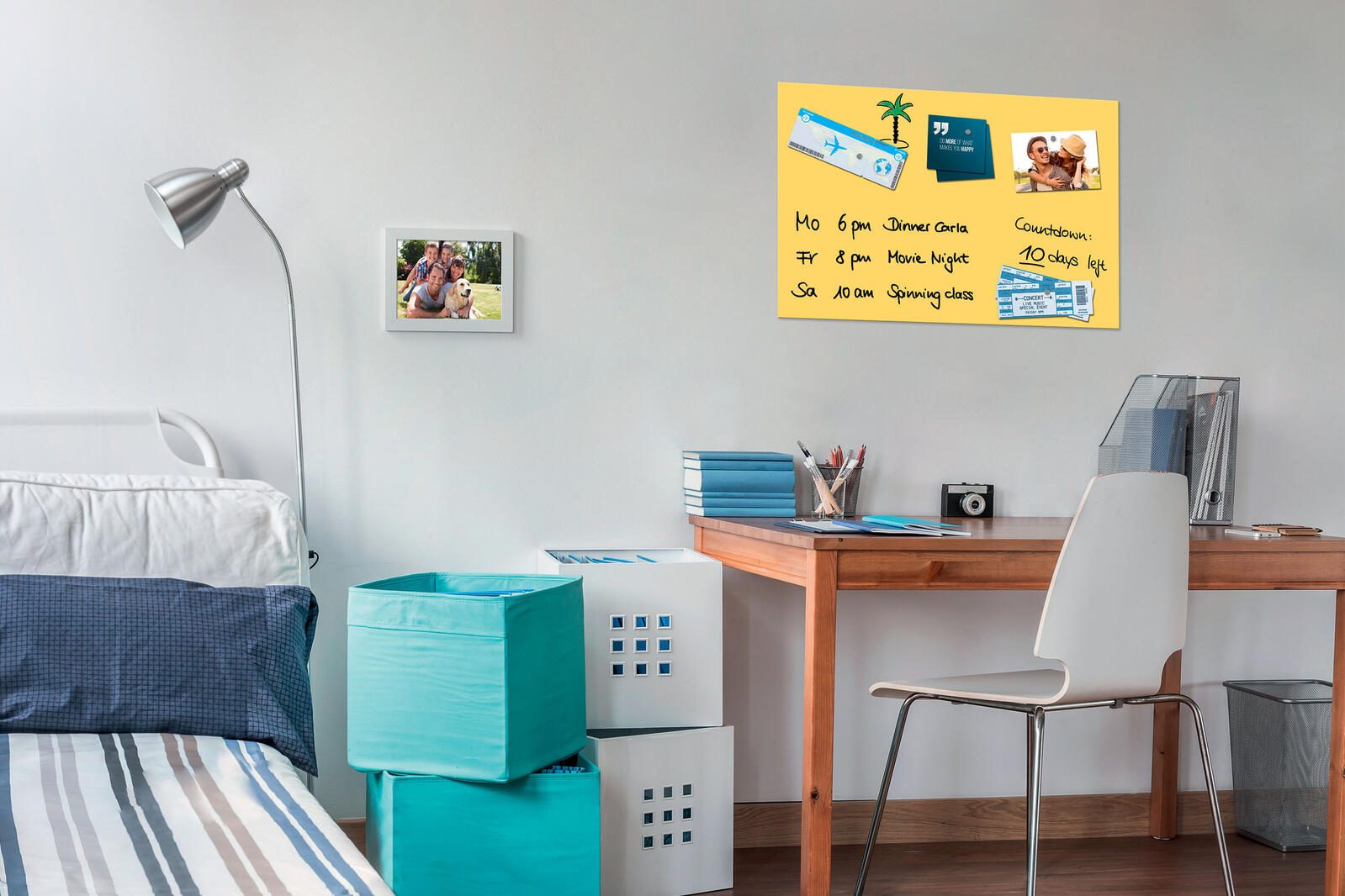 Be!Board® Glas-Magnettafel 60,0 x 40,0 cm sonnengelb