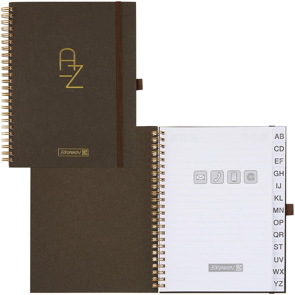 BRUNNEN Adressbuch chocolate