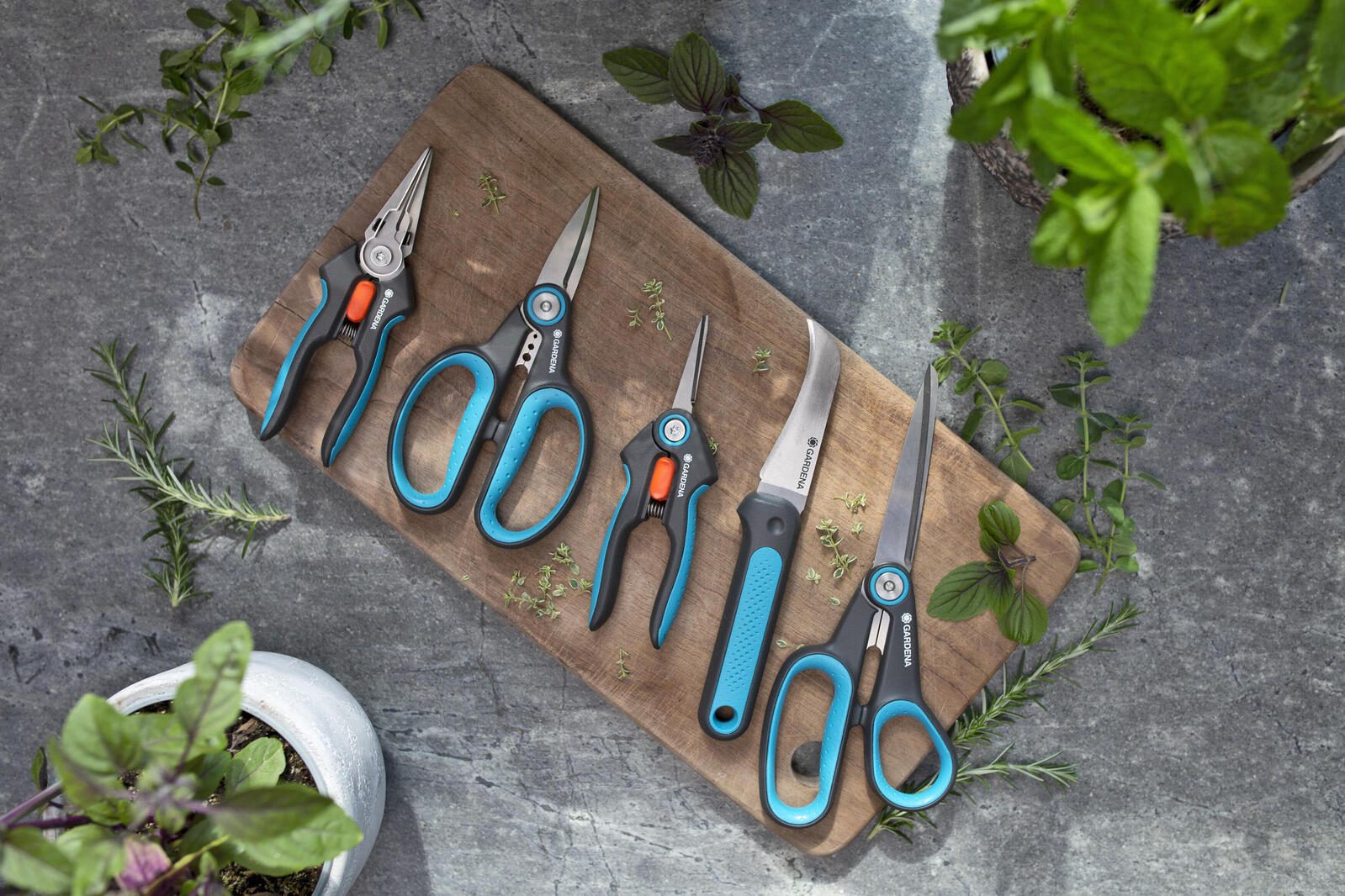 GARDENA FreshCut mit Kräuterschildern Gartenschere