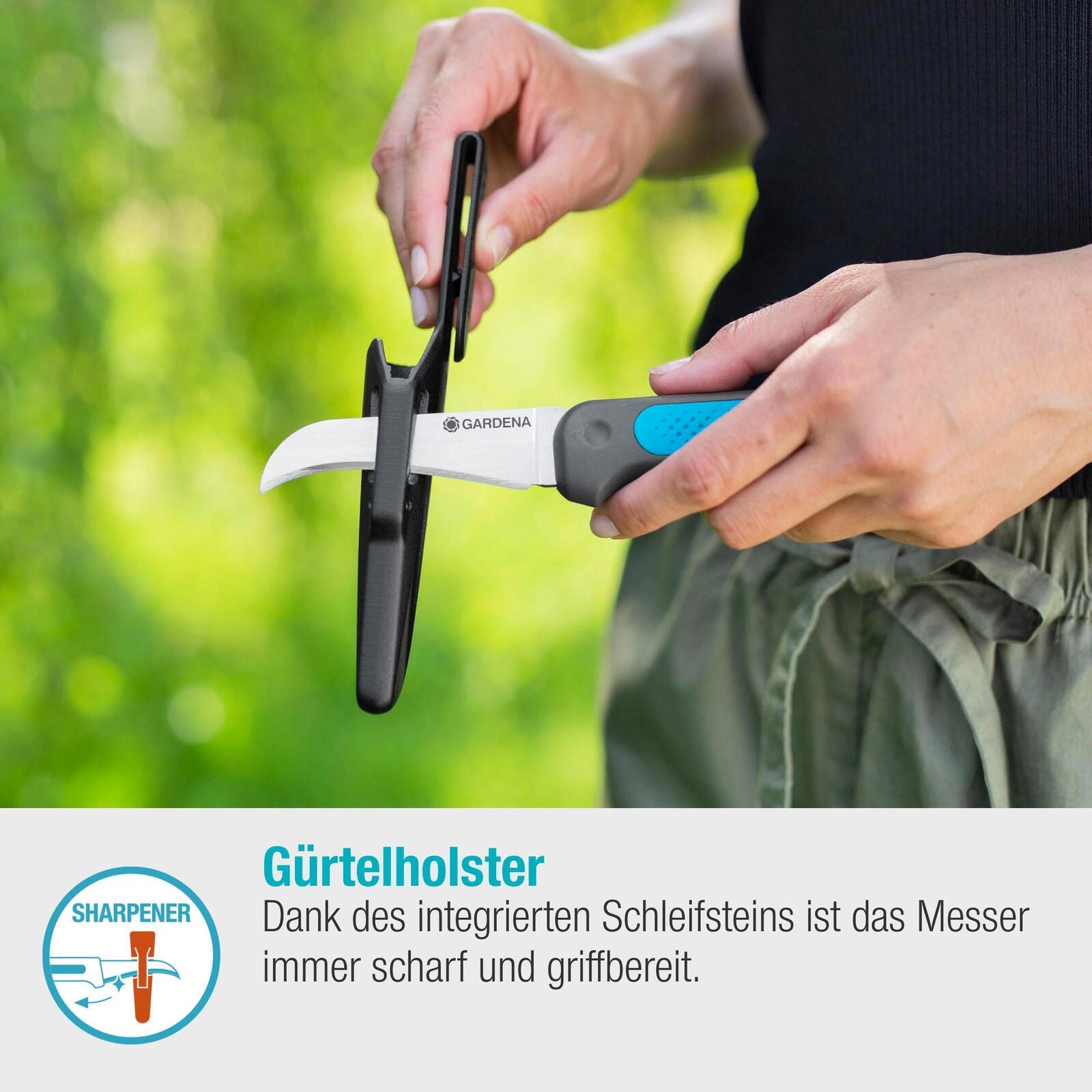 GARDENA VeggieCut Gartenmesser 3.8 cm mintgrün, schwarz
