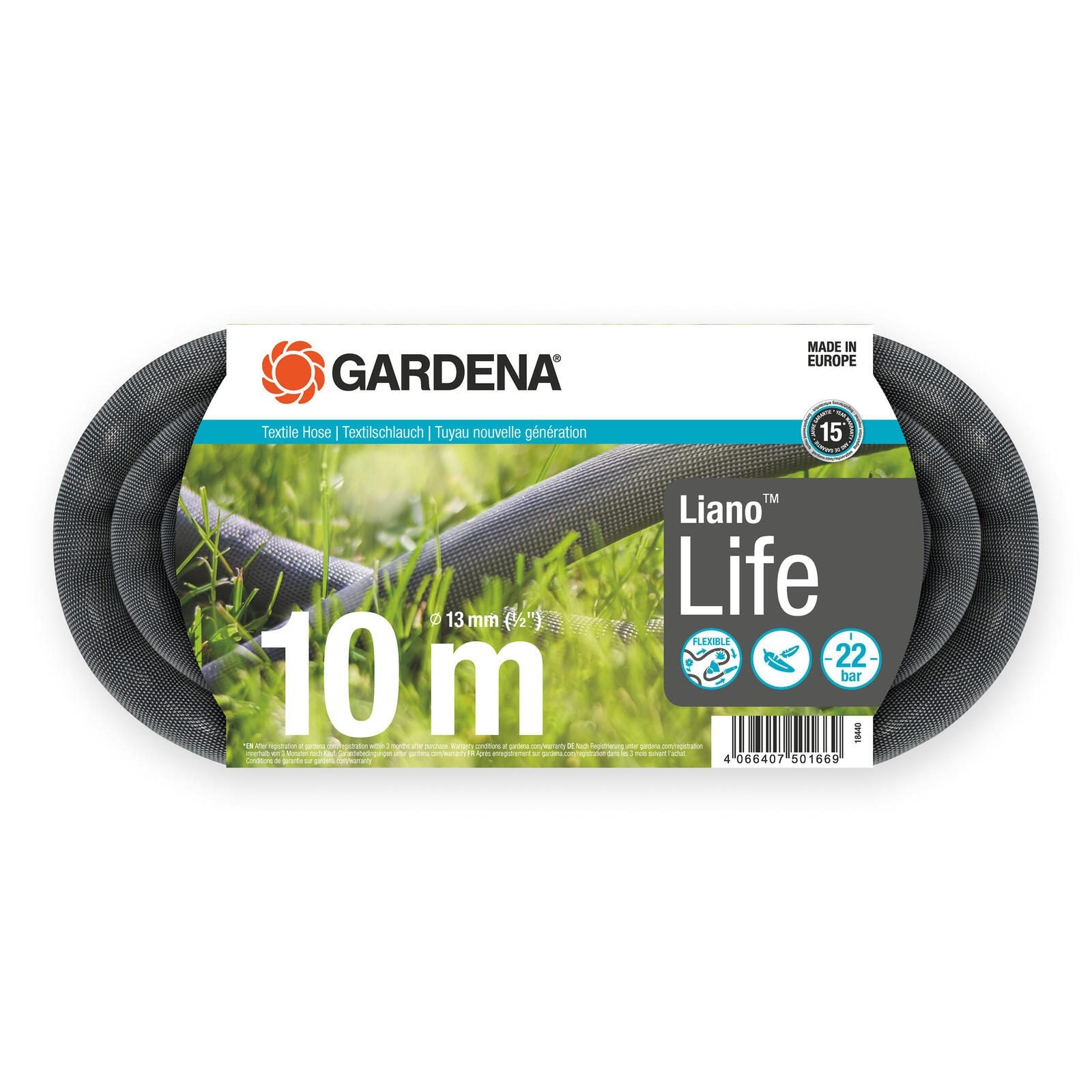 GARDENA Gartenschlauch Life 1/2' Set