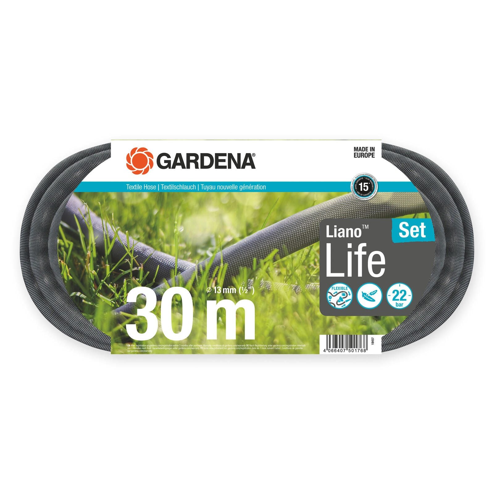 GARDENA Gartenschlauch Life 1/2' Set