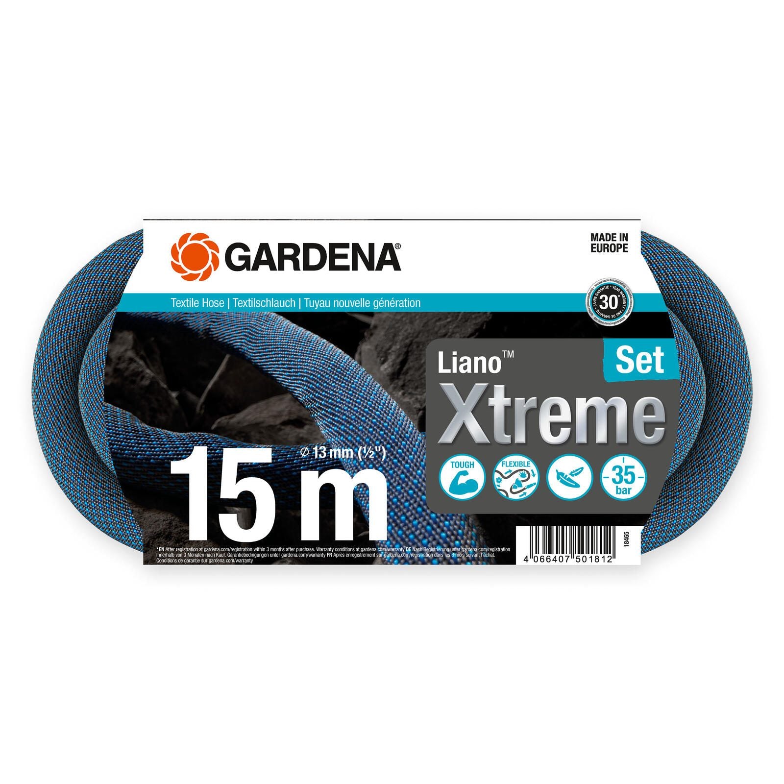 GARDENA Gartenschlauch Xtreme 1/2' Set