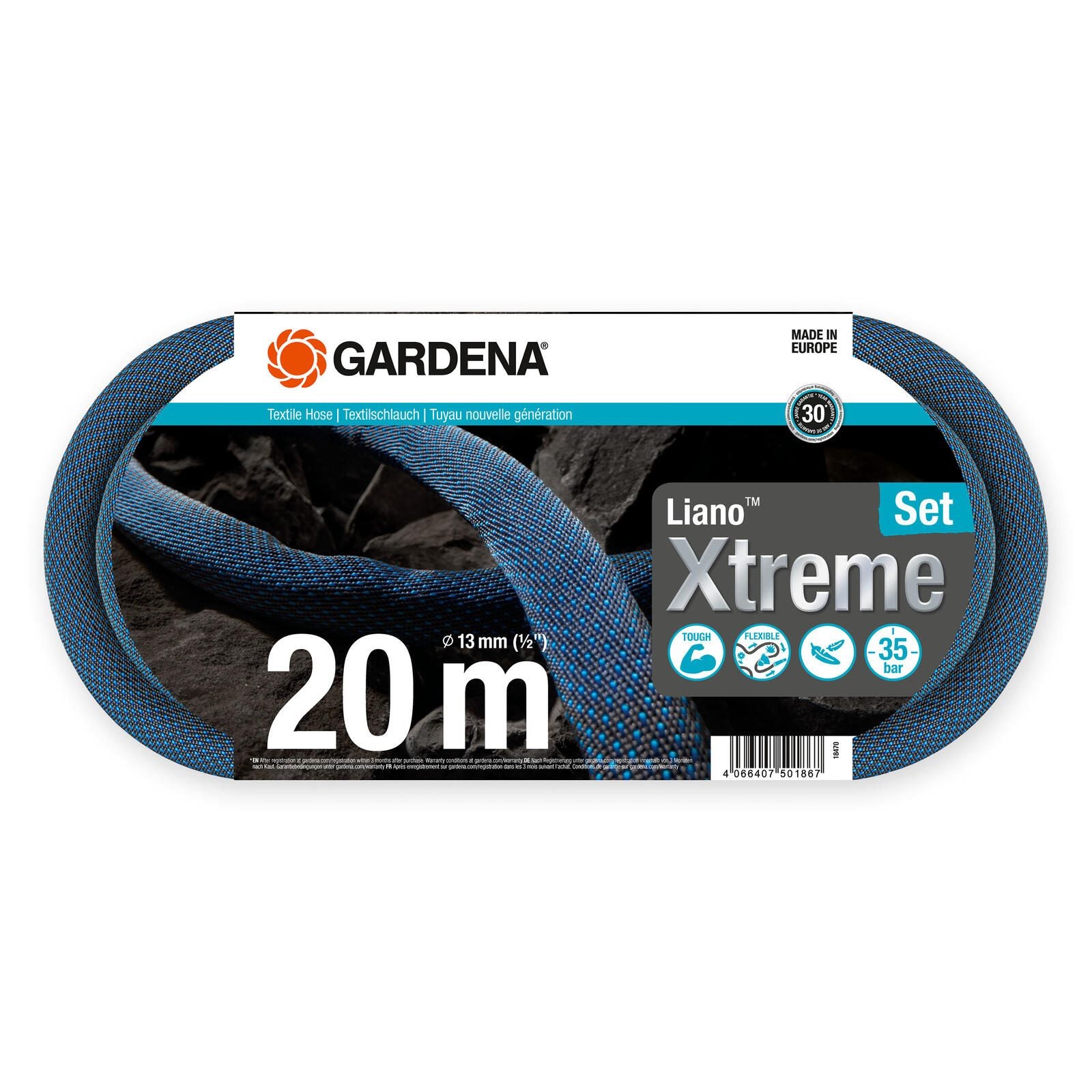 GARDENA Gartenschlauch Xtreme 1/2' Set