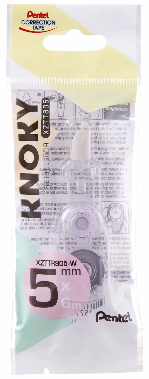 Pentel Nachfüllkassette für Korrekturroller KNOKY 5 mm