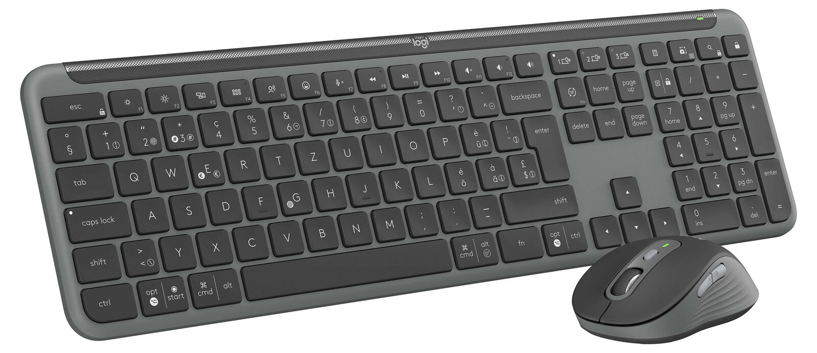 Logitech Tastatur-Maus-Set kabellos Logitech MK950 for Business sw grafit