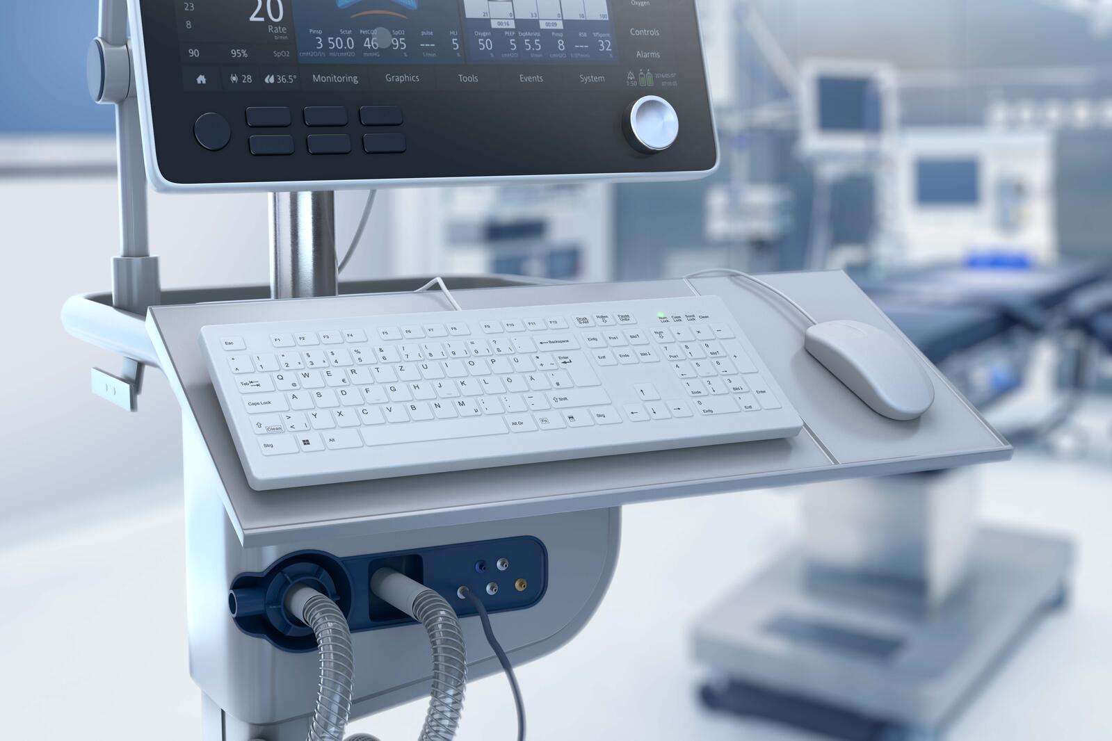 Cherry AK-PMH3 Medical Mouse Scroll Sensor Hygiene-Maus kabelgebunden weiß