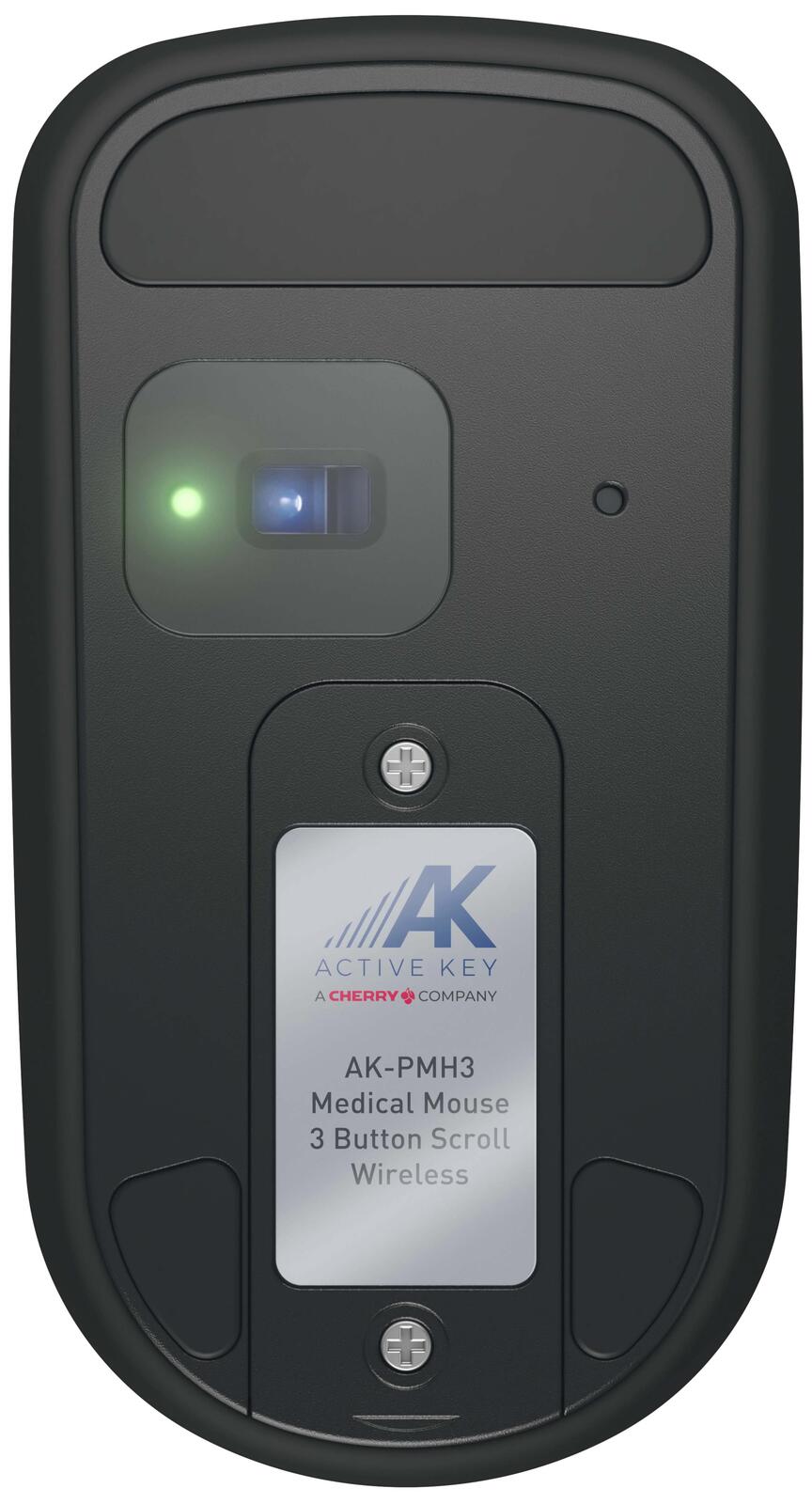 Cherry AK-PMH3 Medical Mouse 3-Button Scroll Hygiene-Maus kabellos schwarz