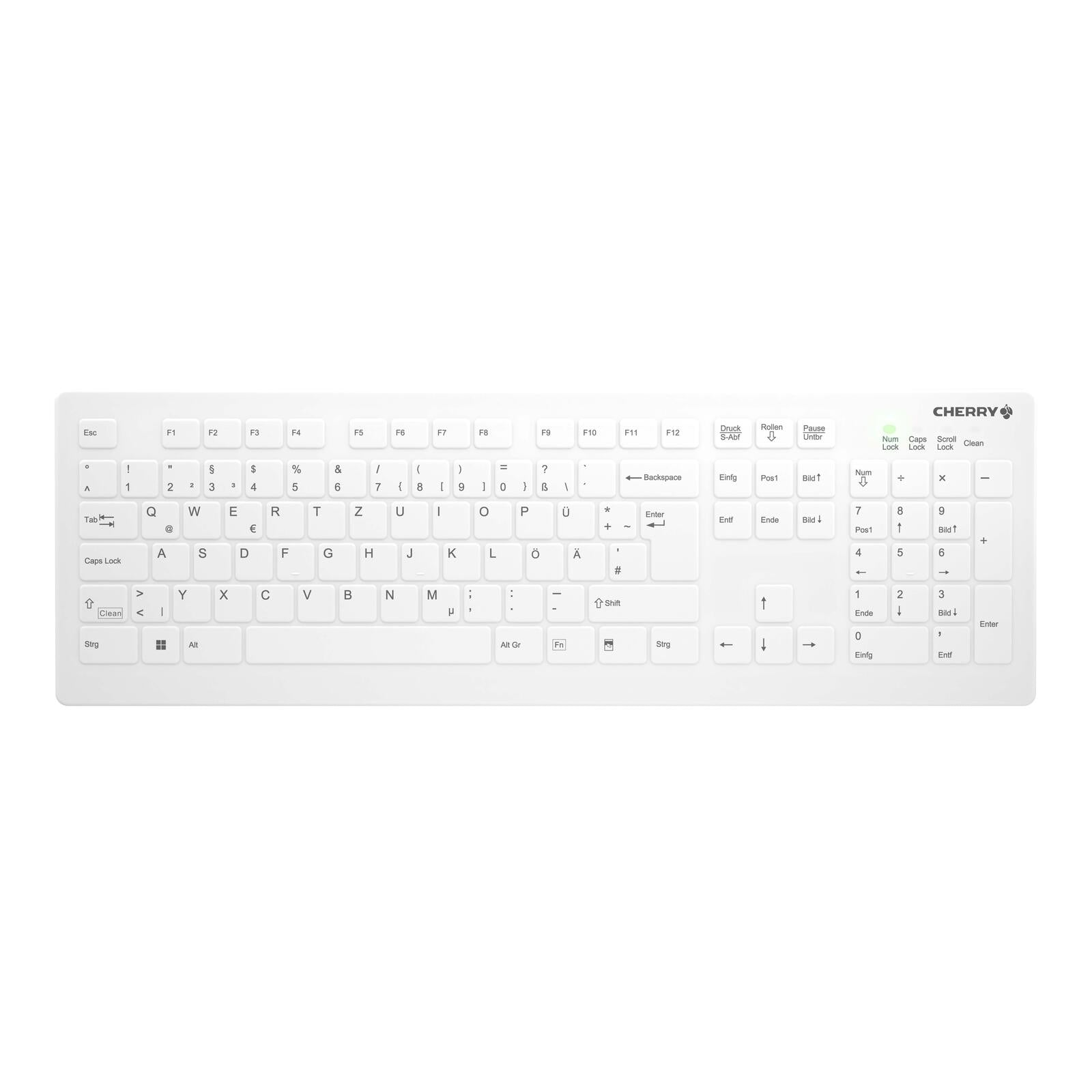 Cherry Hygiene-Tastatur kabellos AK-C8112 weiß