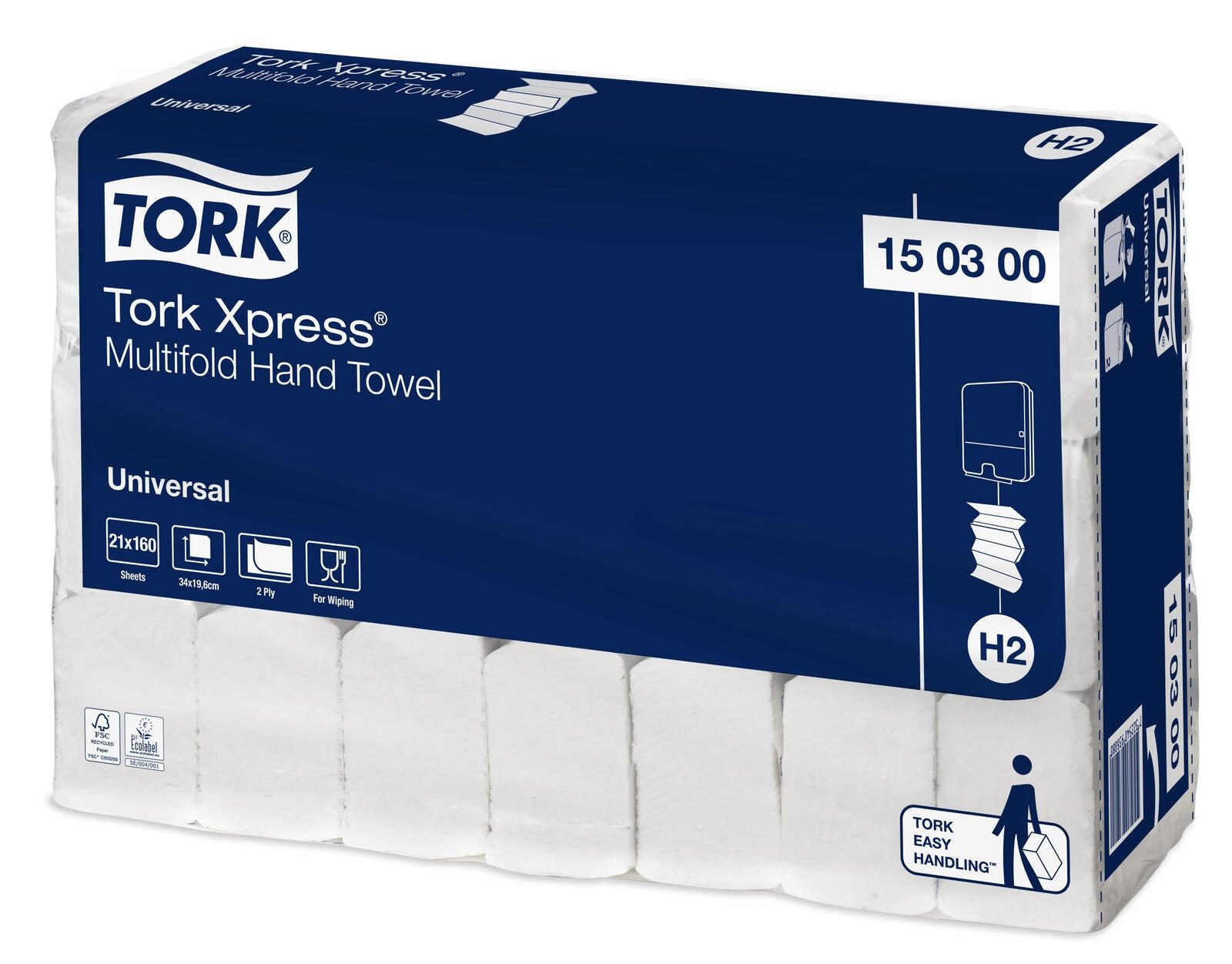 TORK Papierhandtücher H2 Universal 2-lagig