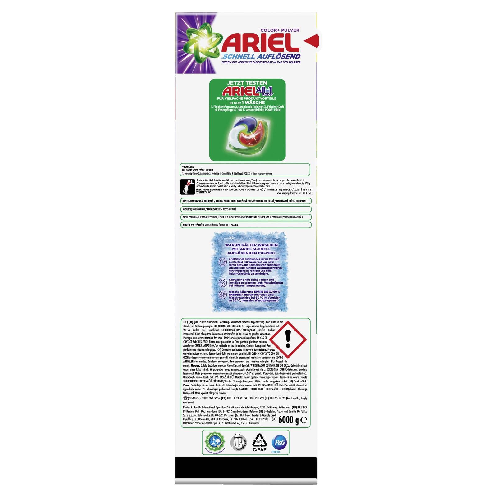 ARIEL Waschmittel COLOR+ 6,0 kg