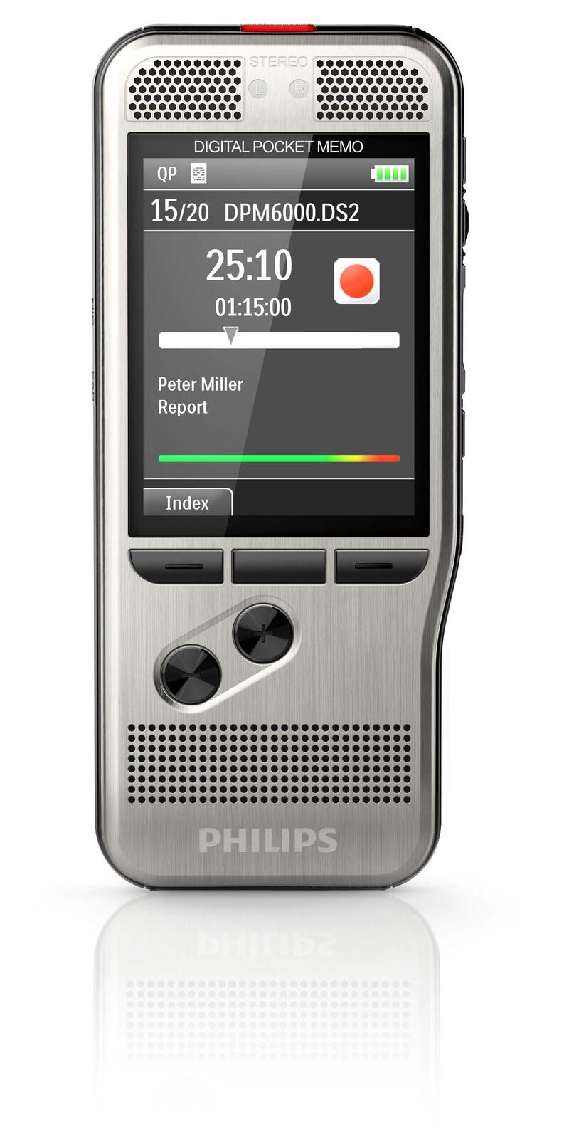 PHILIPS PocketMemo DPM6700 digitales Diktiergerät-Set 4 GB
