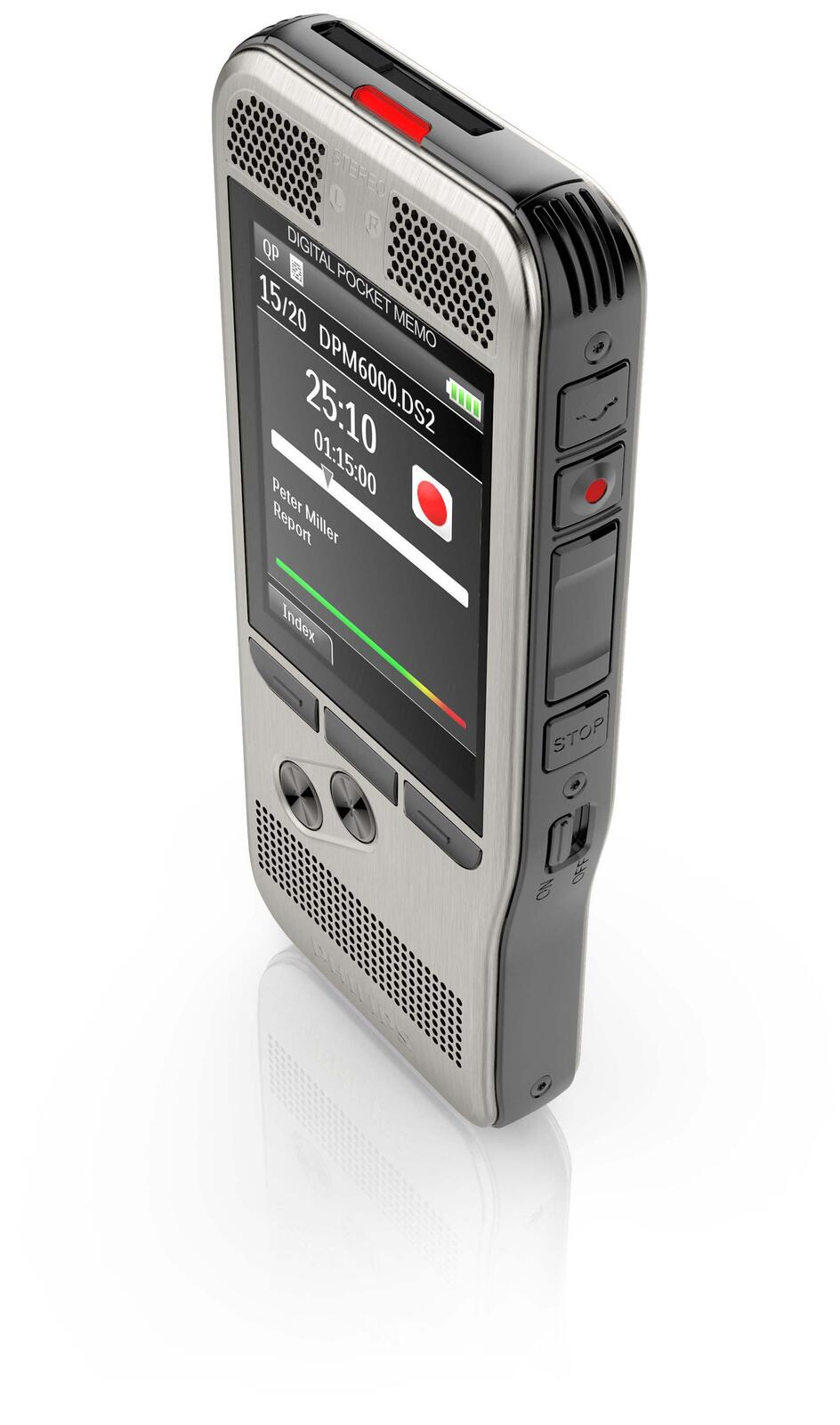 PHILIPS PocketMemo DPM6700 digitales Diktiergerät-Set 4 GB