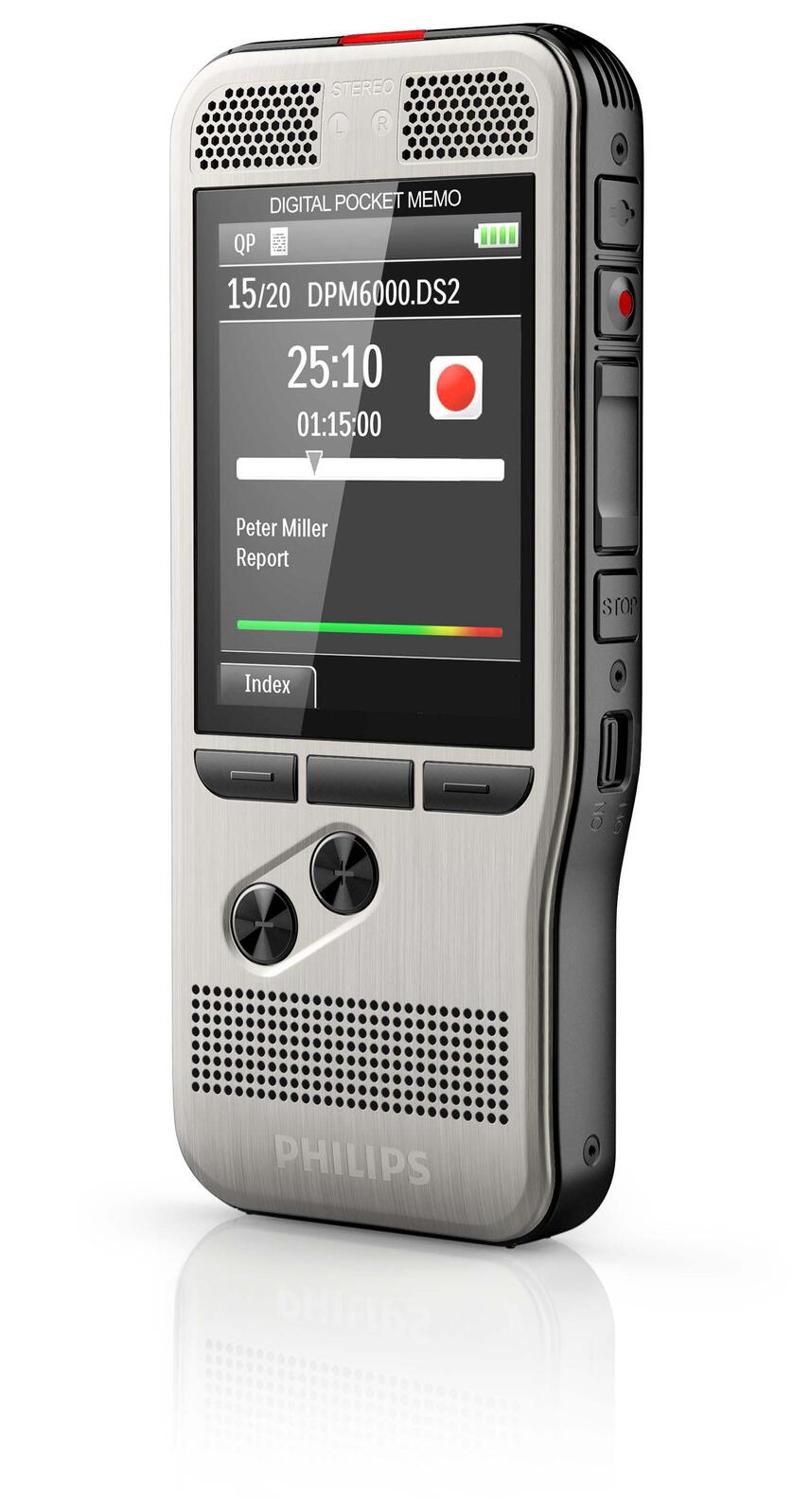 PHILIPS PocketMemo DPM6700 digitales Diktiergerät-Set 4 GB