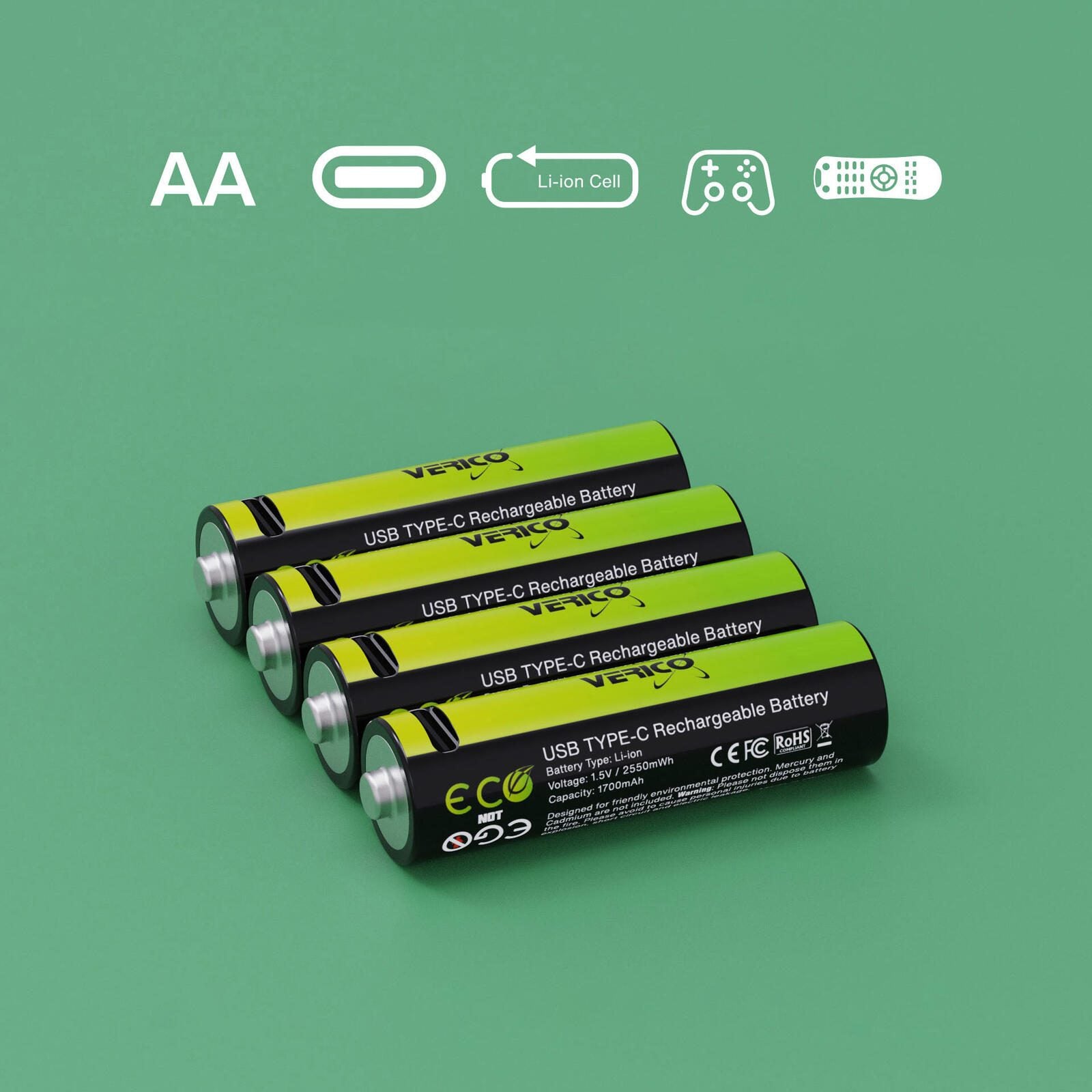 8 Verico LoopEnergy AABat 1700