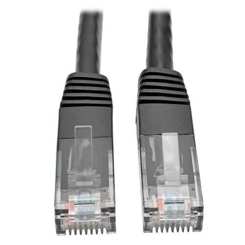 Eaton Tripp Lite Series Cat6 Gigabit Molded (UTP) Ethernet Kabel (RJ45 Stecker/Stecker), Schwarz, 1 ft. (0.31 m)