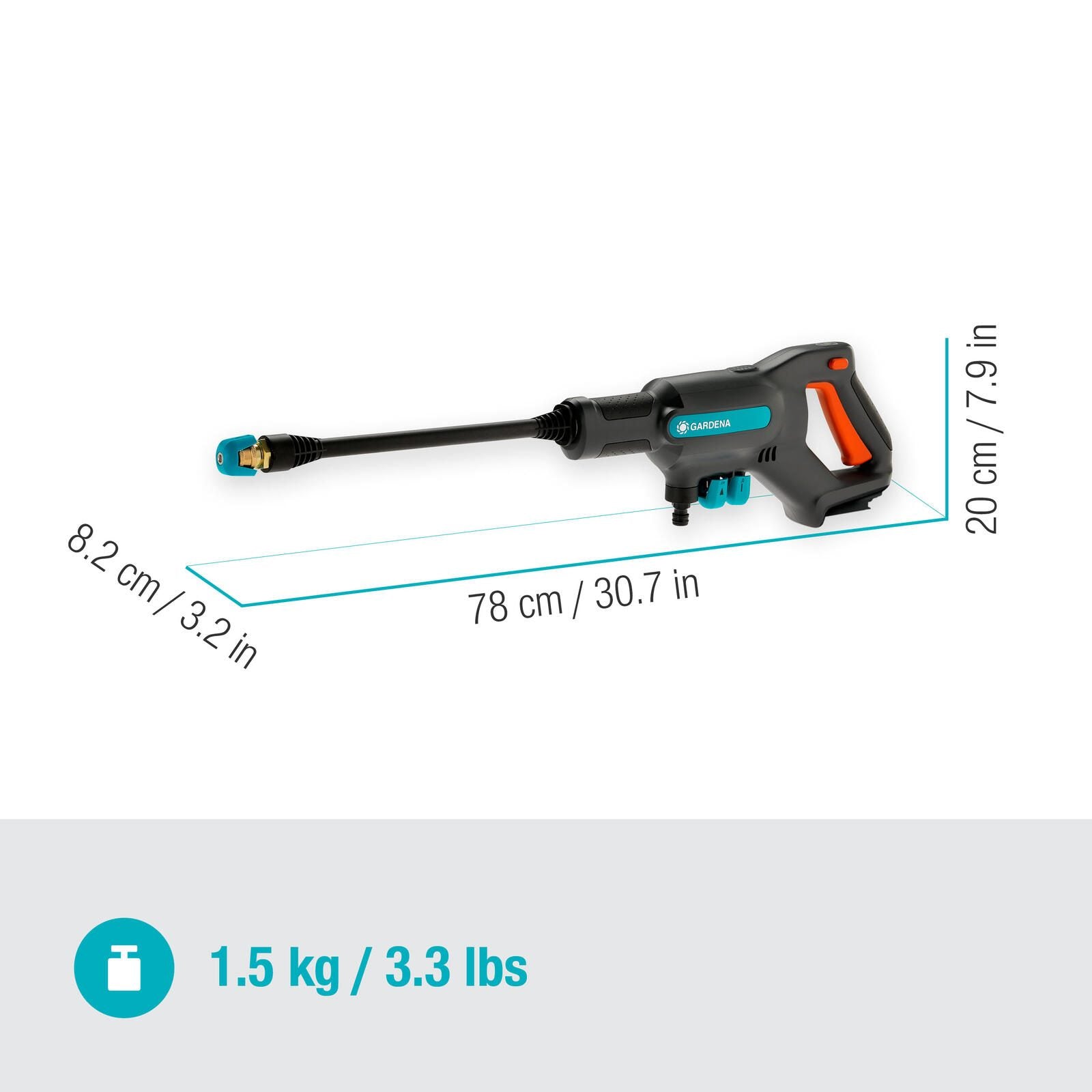 GARDENA AquaClean 24/18V P4A solo Akku-Druckreiniger