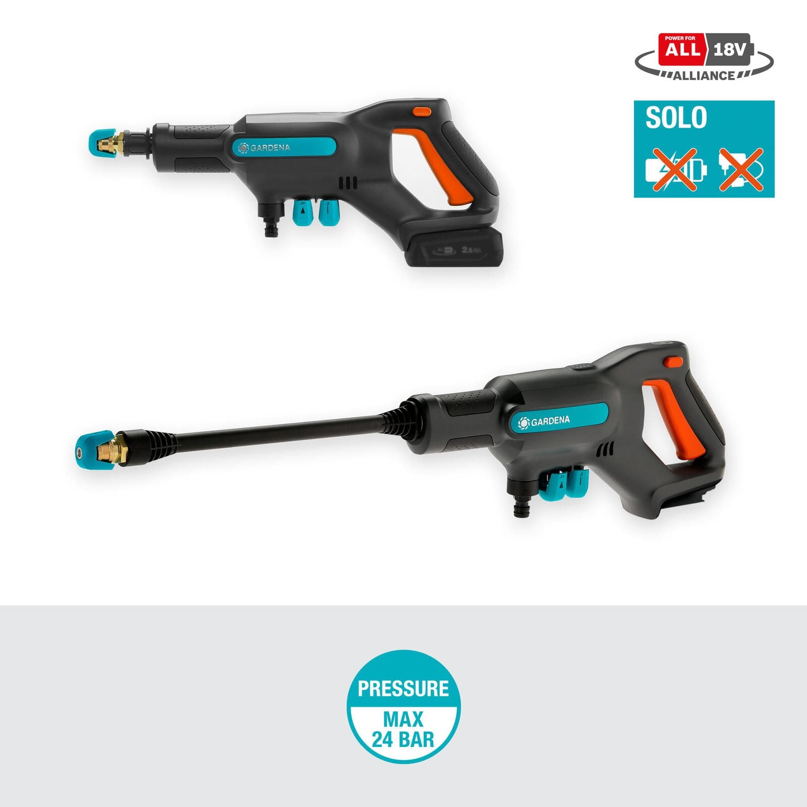GARDENA AquaClean 24/18V P4A solo Akku-Druckreiniger