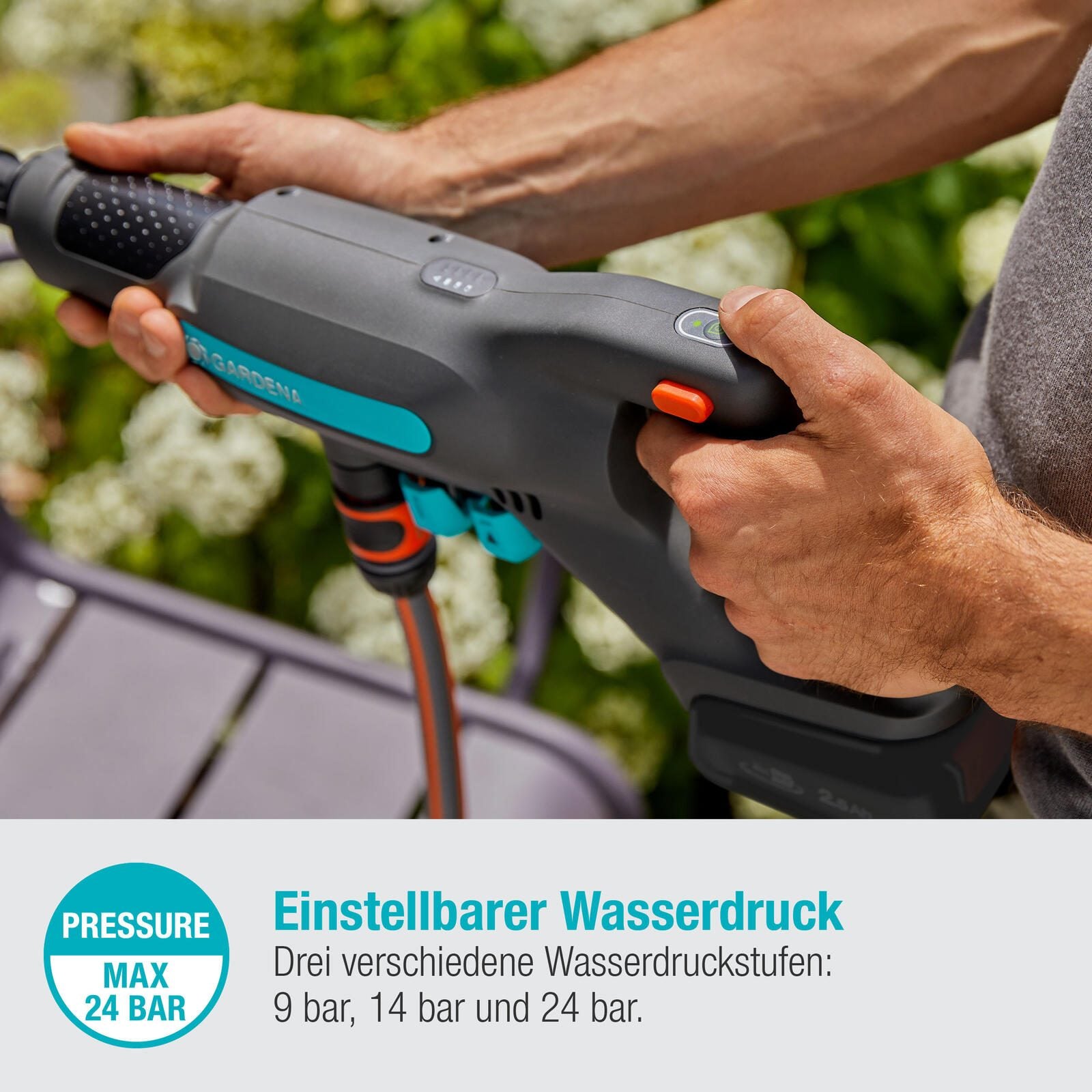 GARDENA AquaClean 24/18V P4A solo Akku-Druckreiniger