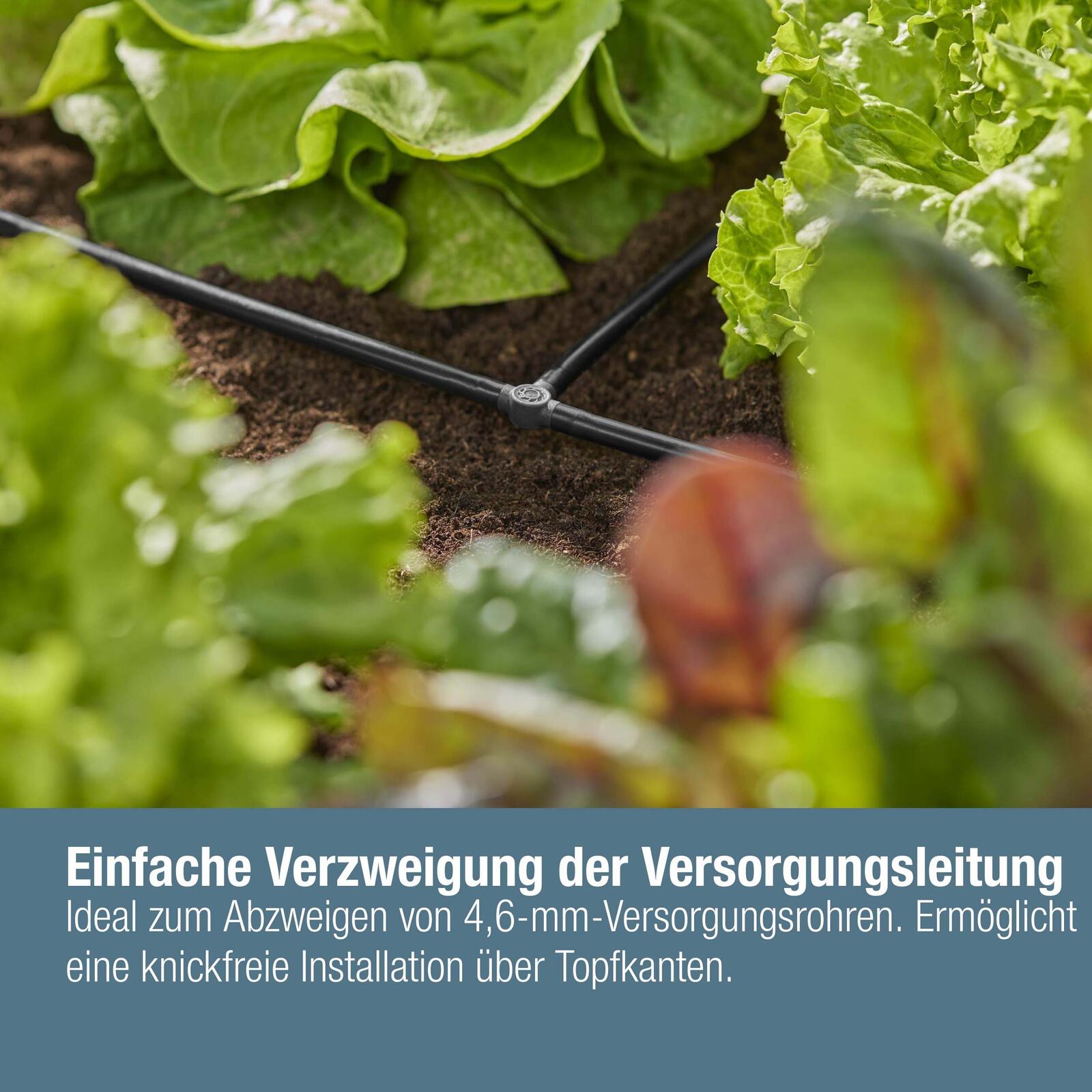 GARDENA Anschlussstück für Tropfschlauch Micro-Drip-System T-Stück 4,6 mm (3/16')