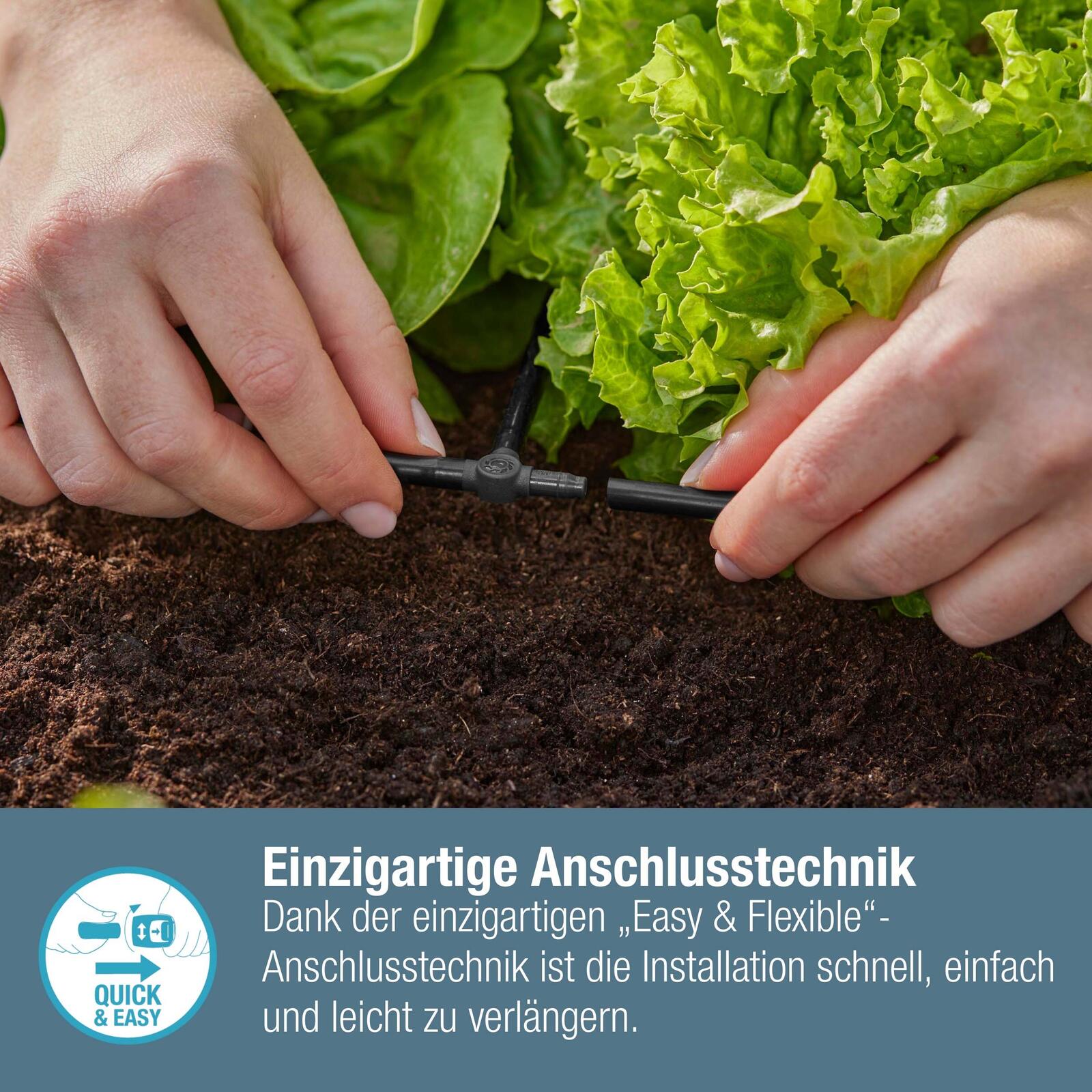 GARDENA Anschlussstück für Tropfschlauch Micro-Drip-System T-Stück 4,6 mm (3/16')