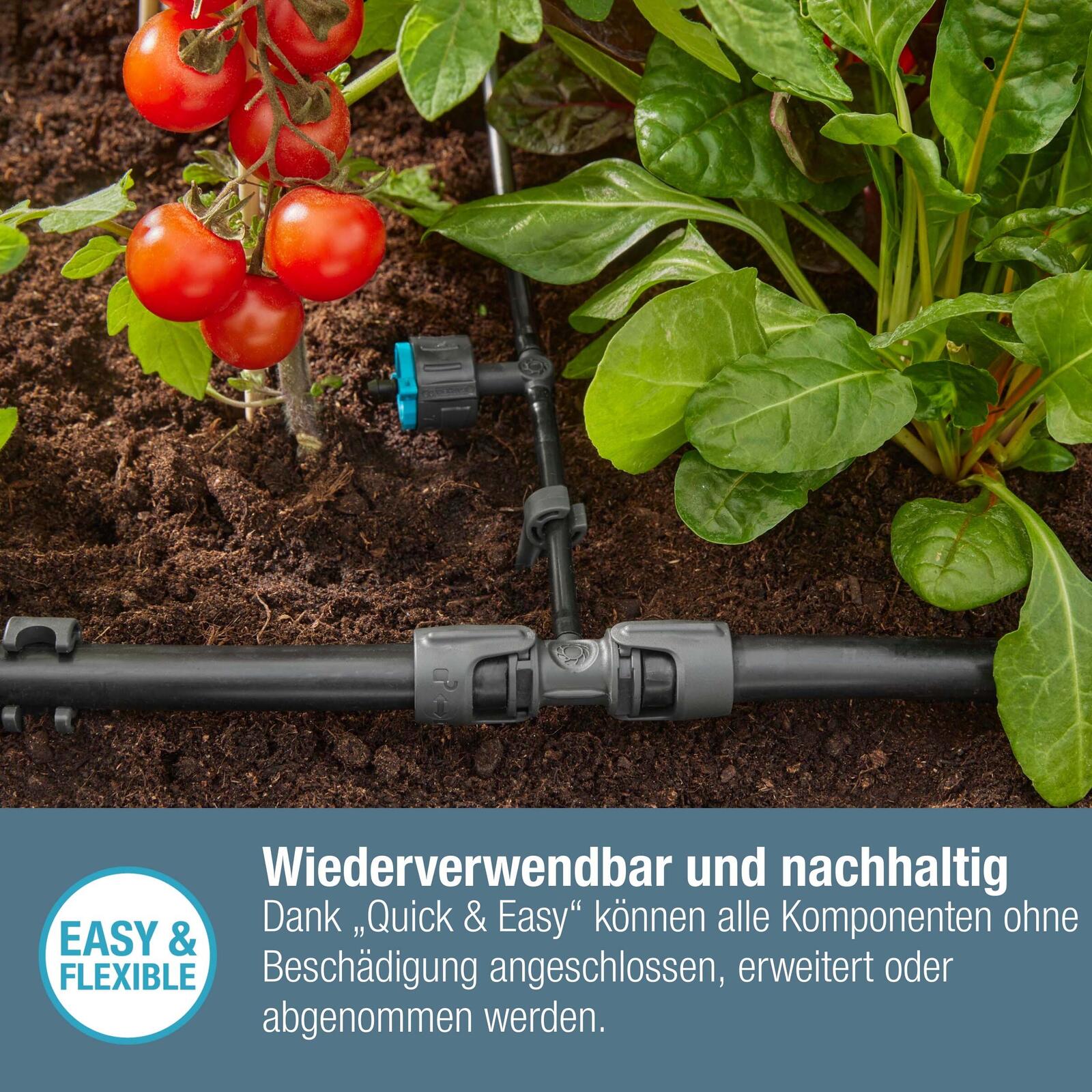 GARDENA Tropfschlauchverbinder Micro-Drip-System T-Stück 13 mm (1/2') – 4,6 mm (3/16')
