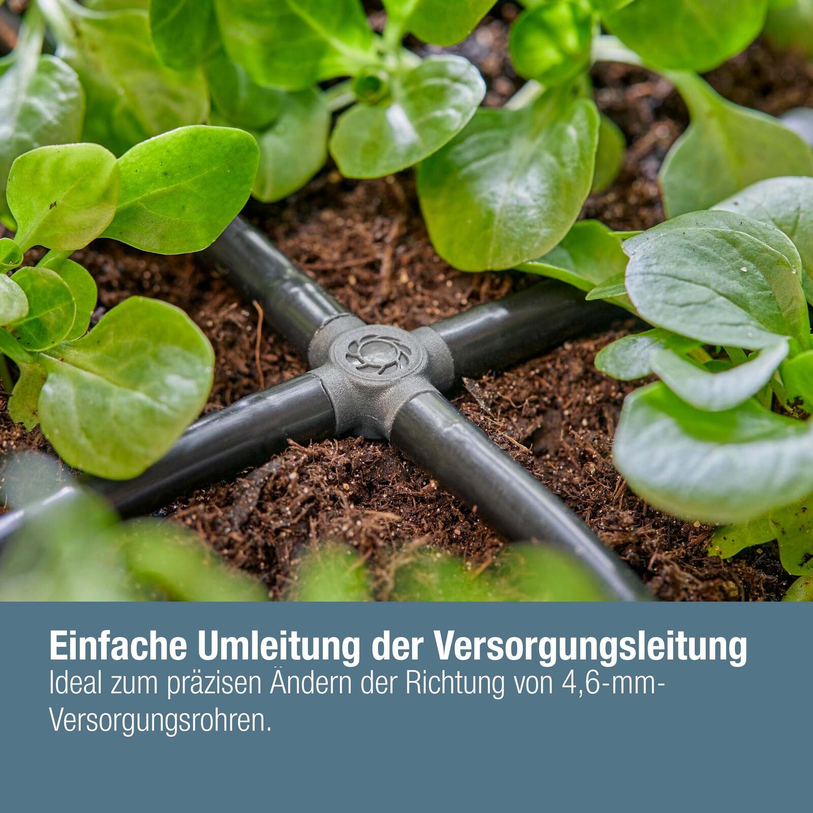 GARDENA Anschlussstück für Tropfschlauch Micro-Drip-System Kreuzstück