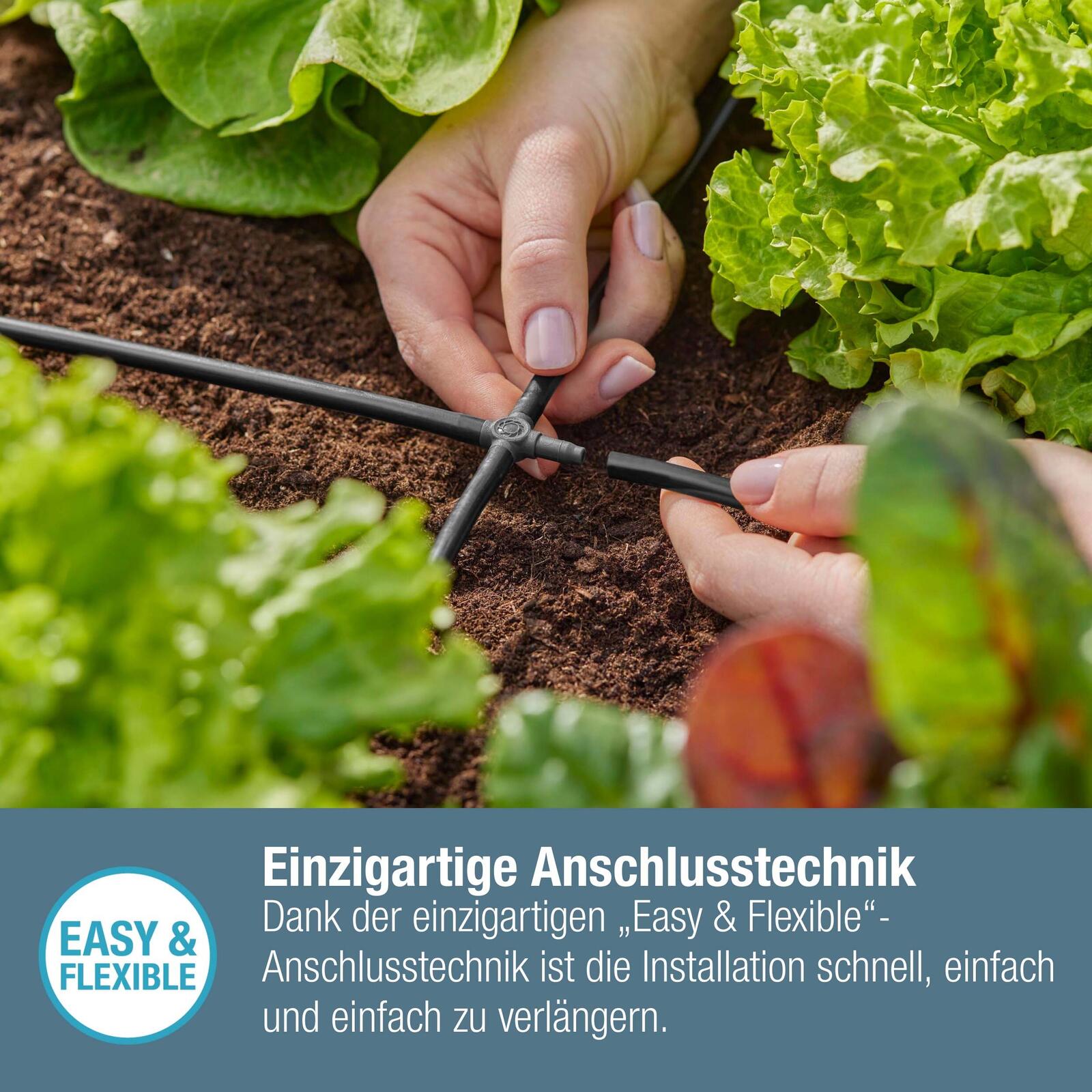 GARDENA Anschlussstück für Tropfschlauch Micro-Drip-System Kreuzstück