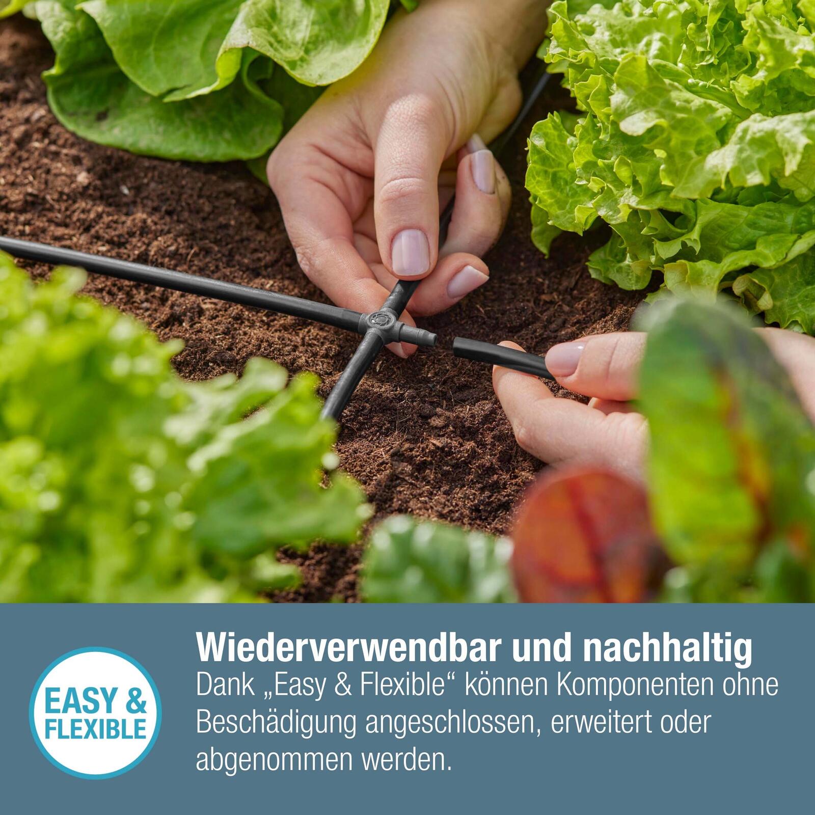 GARDENA Anschlussstück für Tropfschlauch Micro-Drip-System Kreuzstück