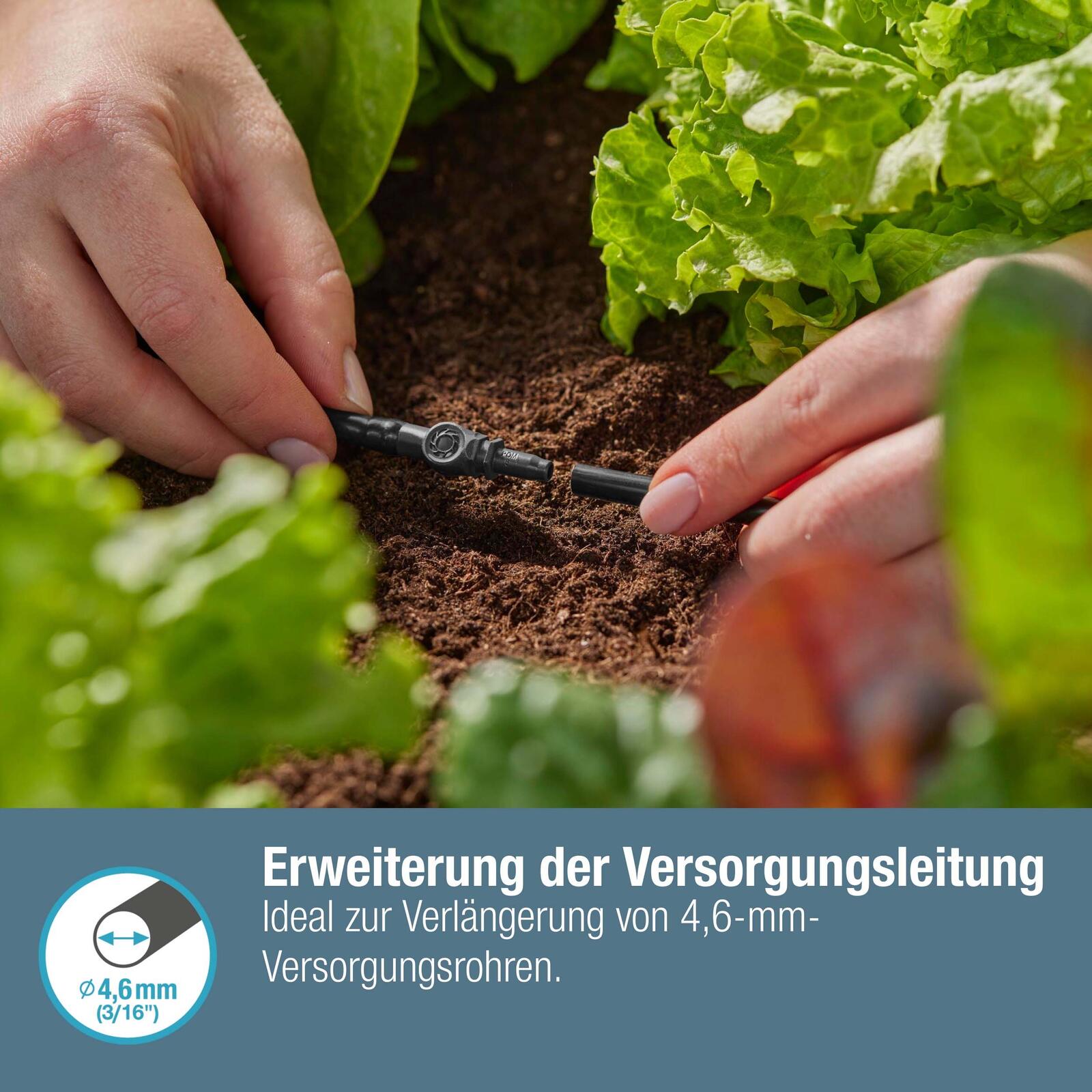 GARDENA Tropfschlauchverbinder Micro-Drip-System Verbinder 4,6 mm (3/16')