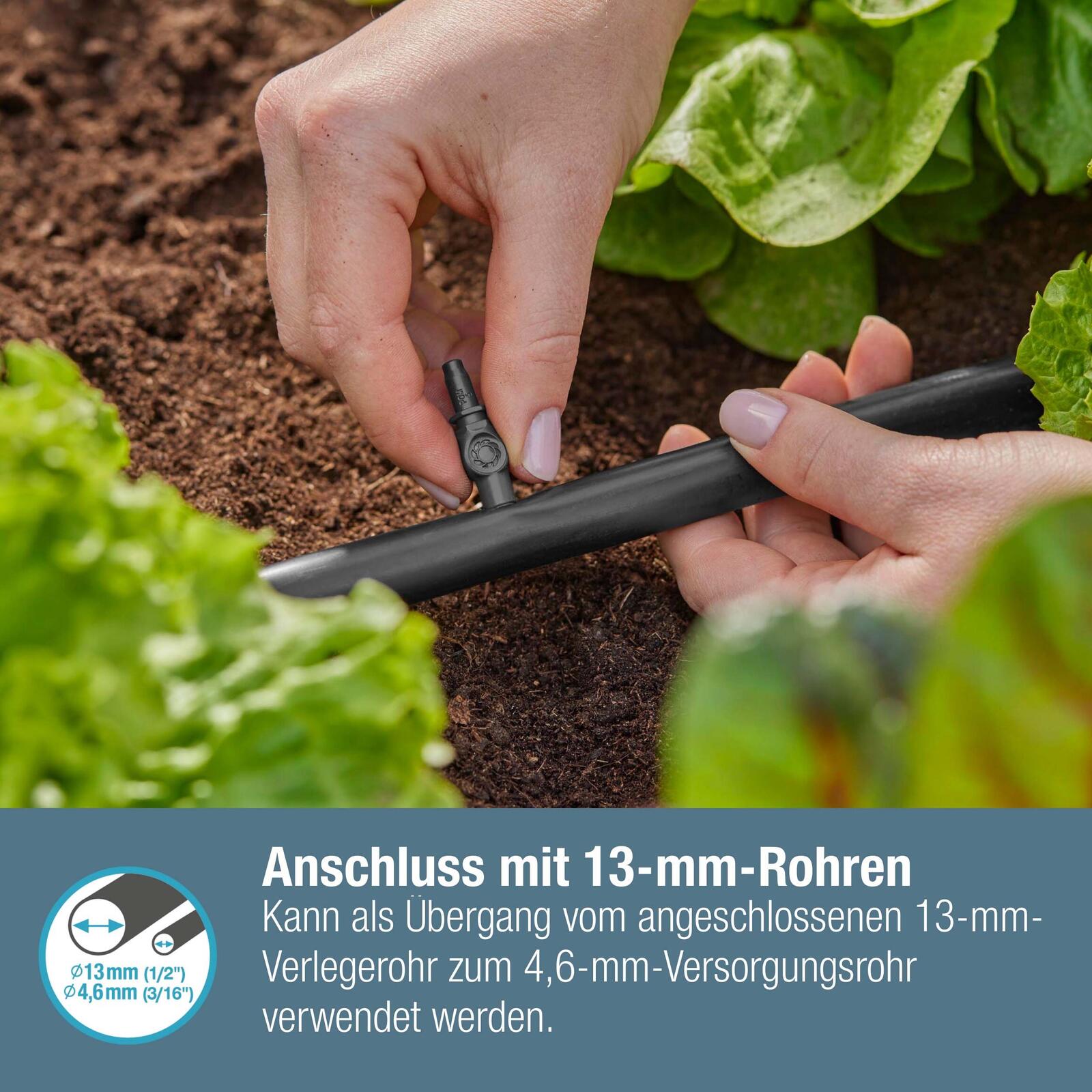 GARDENA Tropfschlauchverbinder Micro-Drip-System Verbinder 4,6 mm (3/16')